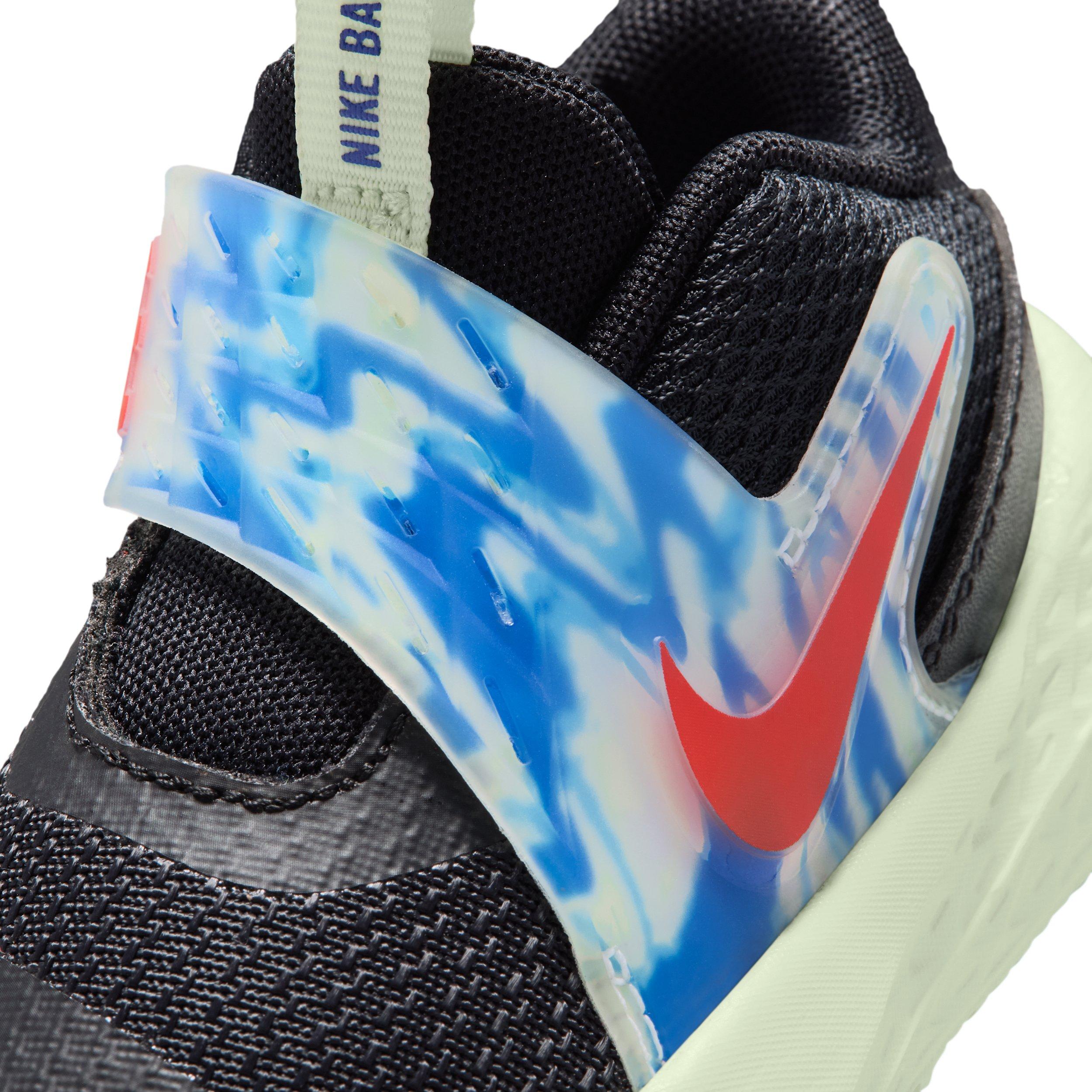 Nike Team Hustle D 12 "Black/Game Royal/Volt Tint/Bright Crimson" Infant Boys' Basketball Shoe - BLACK/ROYAL/VOLT/CRIMSON