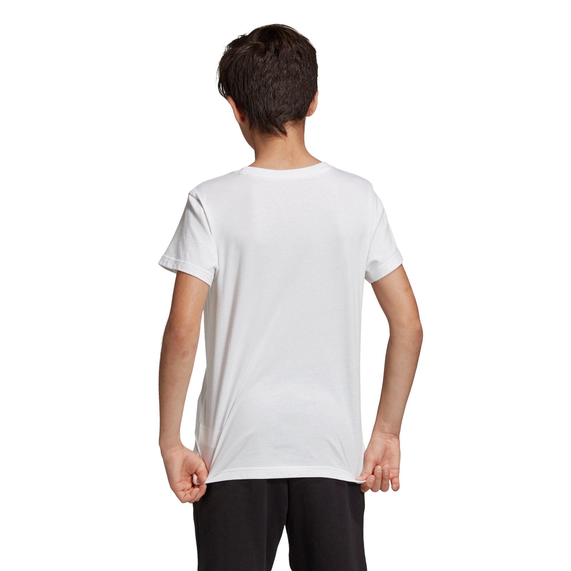 adidas Kids' Trefoil White Tee - WHITE Thumbnail View 2