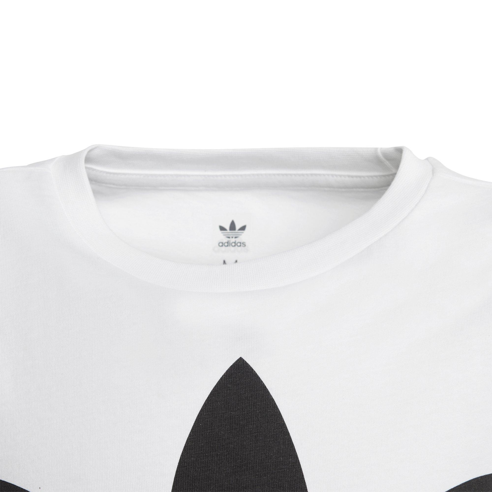 adidas Kids' Trefoil White Tee - WHITE Thumbnail View 8