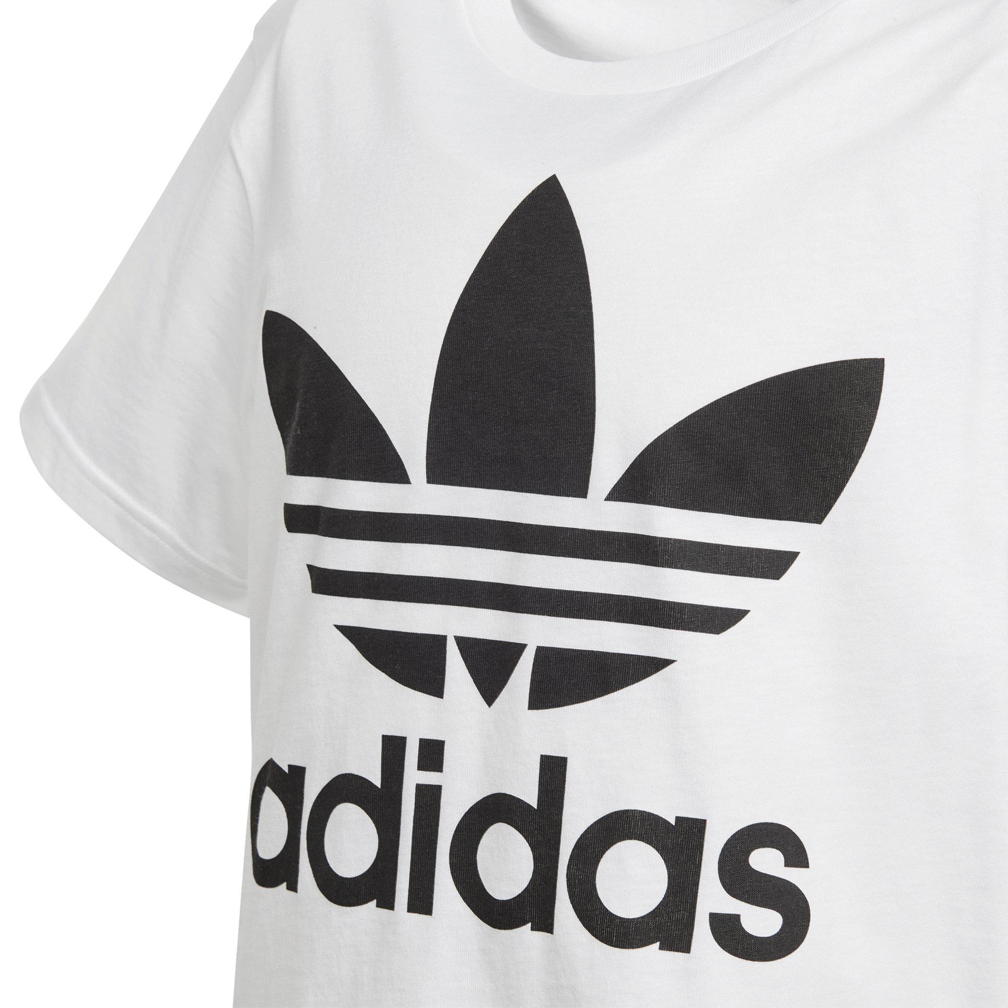 adidas Kids' Trefoil White Tee - WHITE Thumbnail View 10