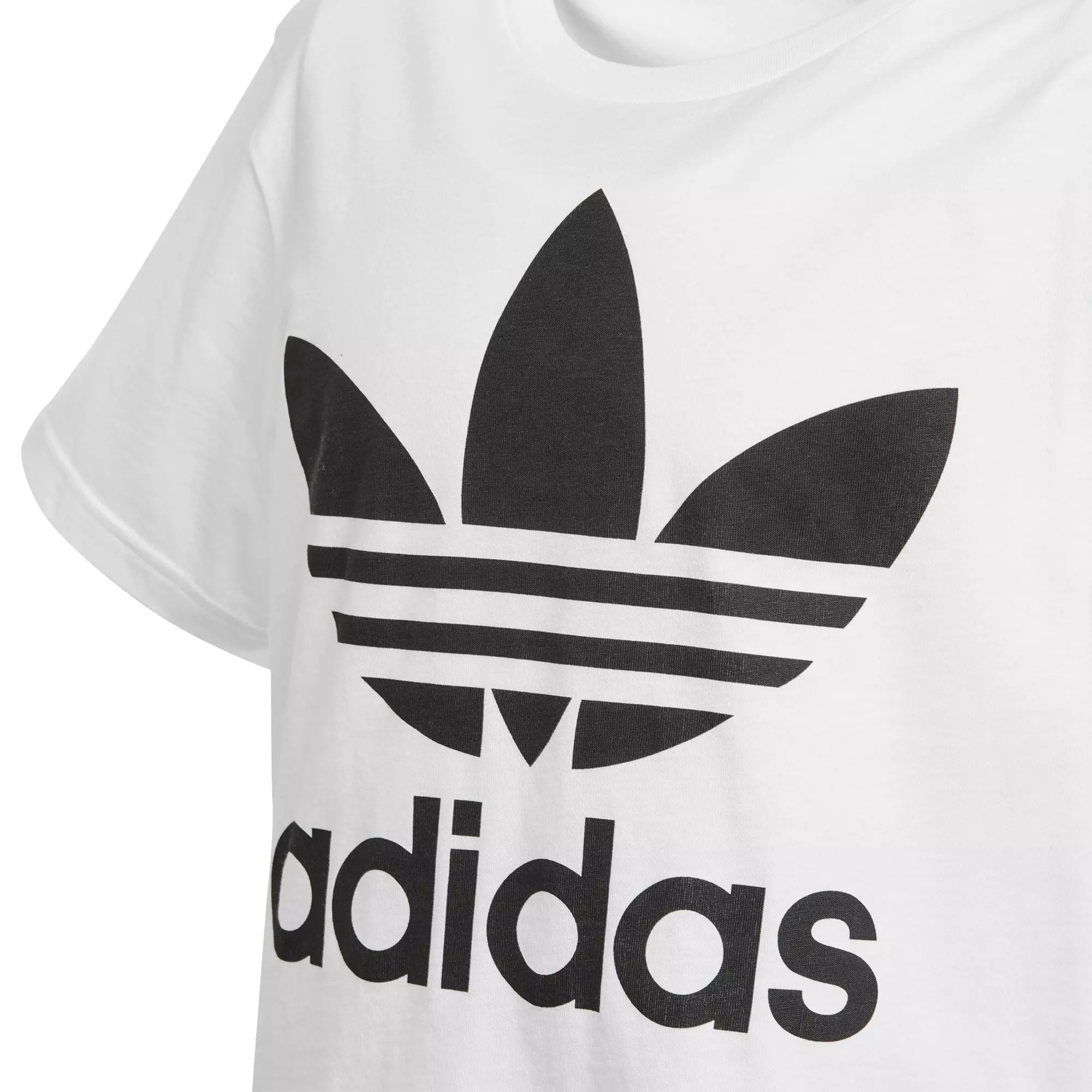 adidas Kids' Trefoil White Tee - WHITE