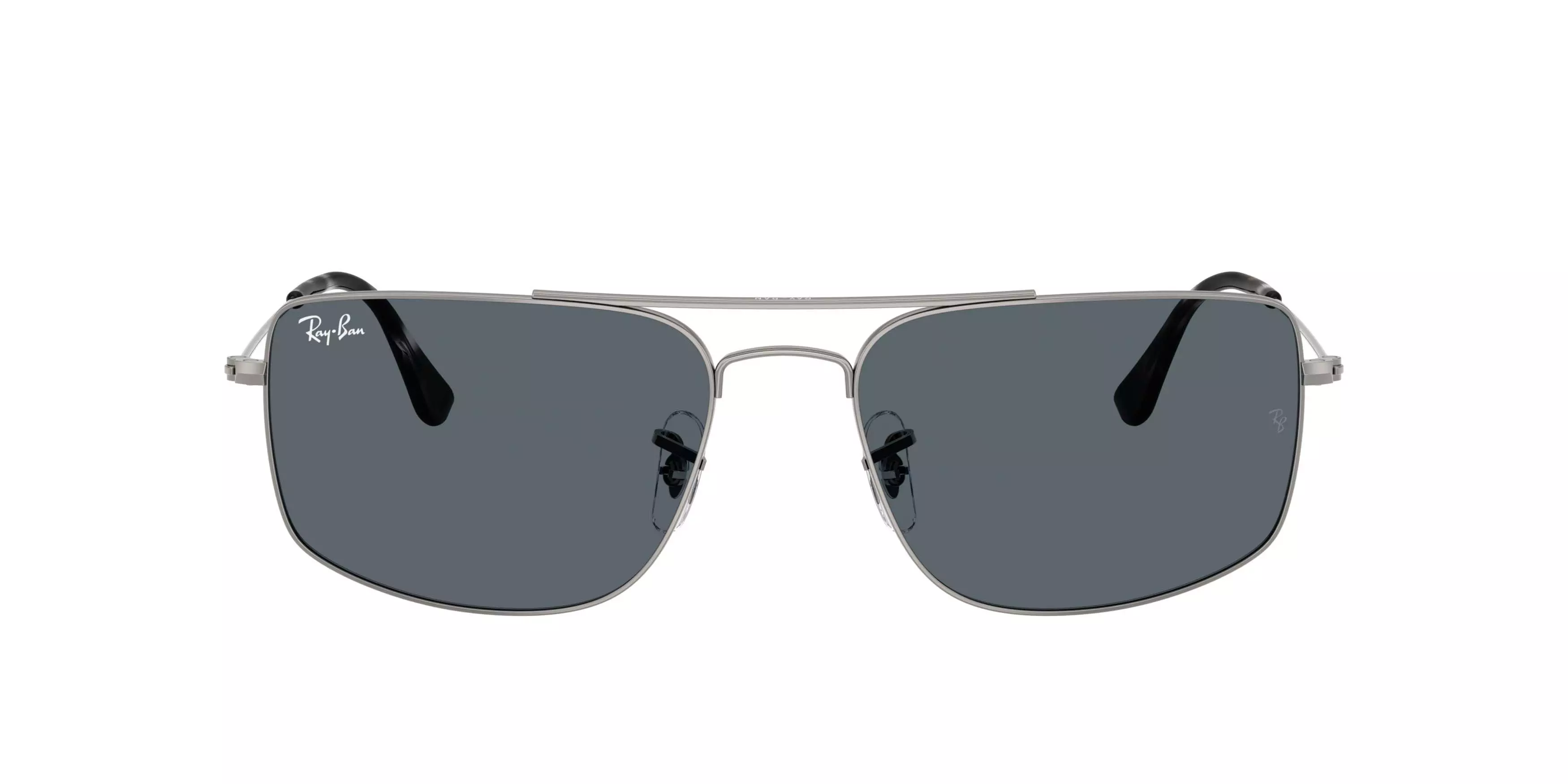 Ray-Ban Explorer III Blue Sunglasses &ndash; Polished Gunmetal - GREY/BLUE