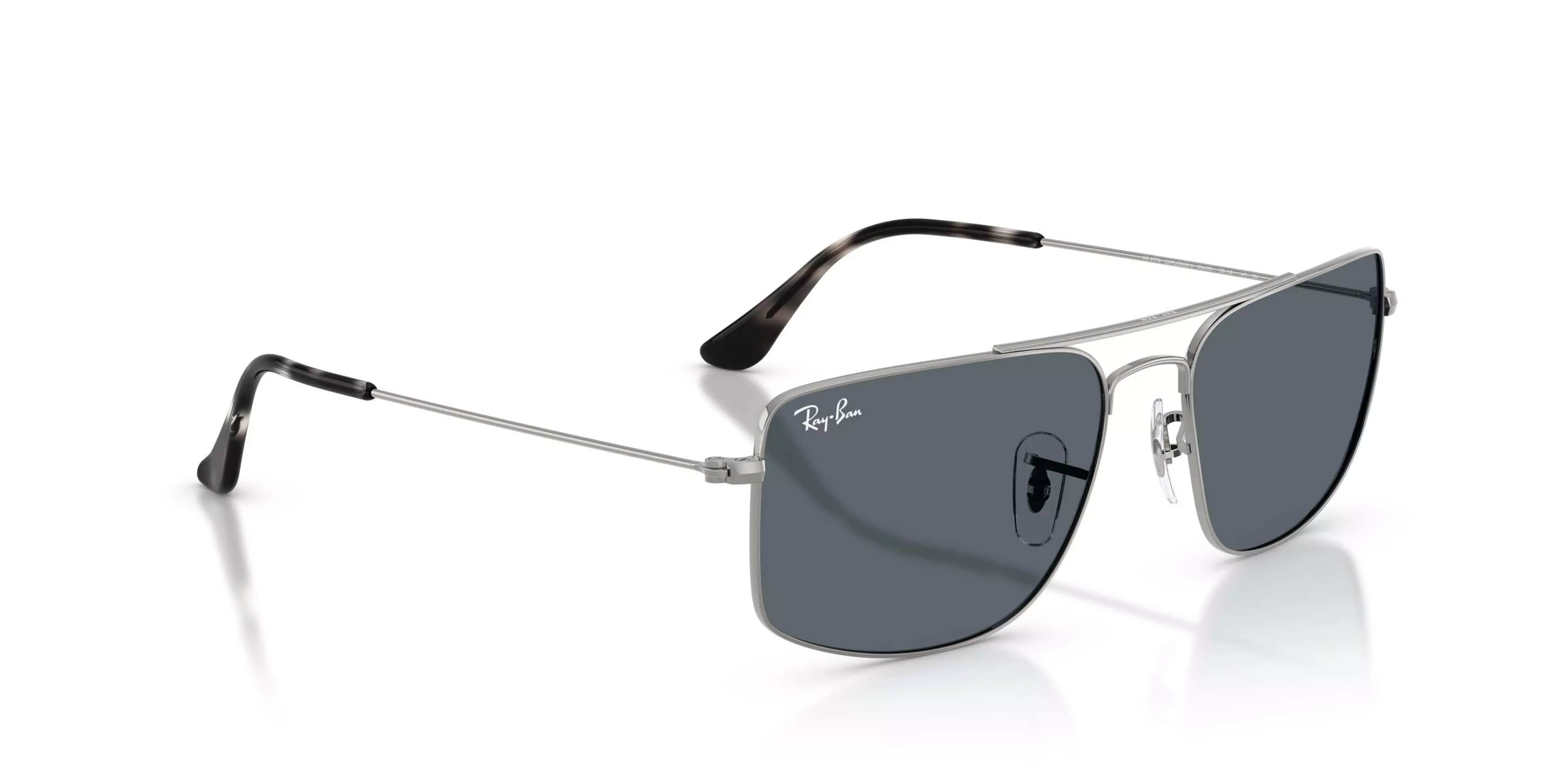 Ray-Ban Explorer III Blue Sunglasses &ndash; Polished Gunmetal - GREY/BLUE