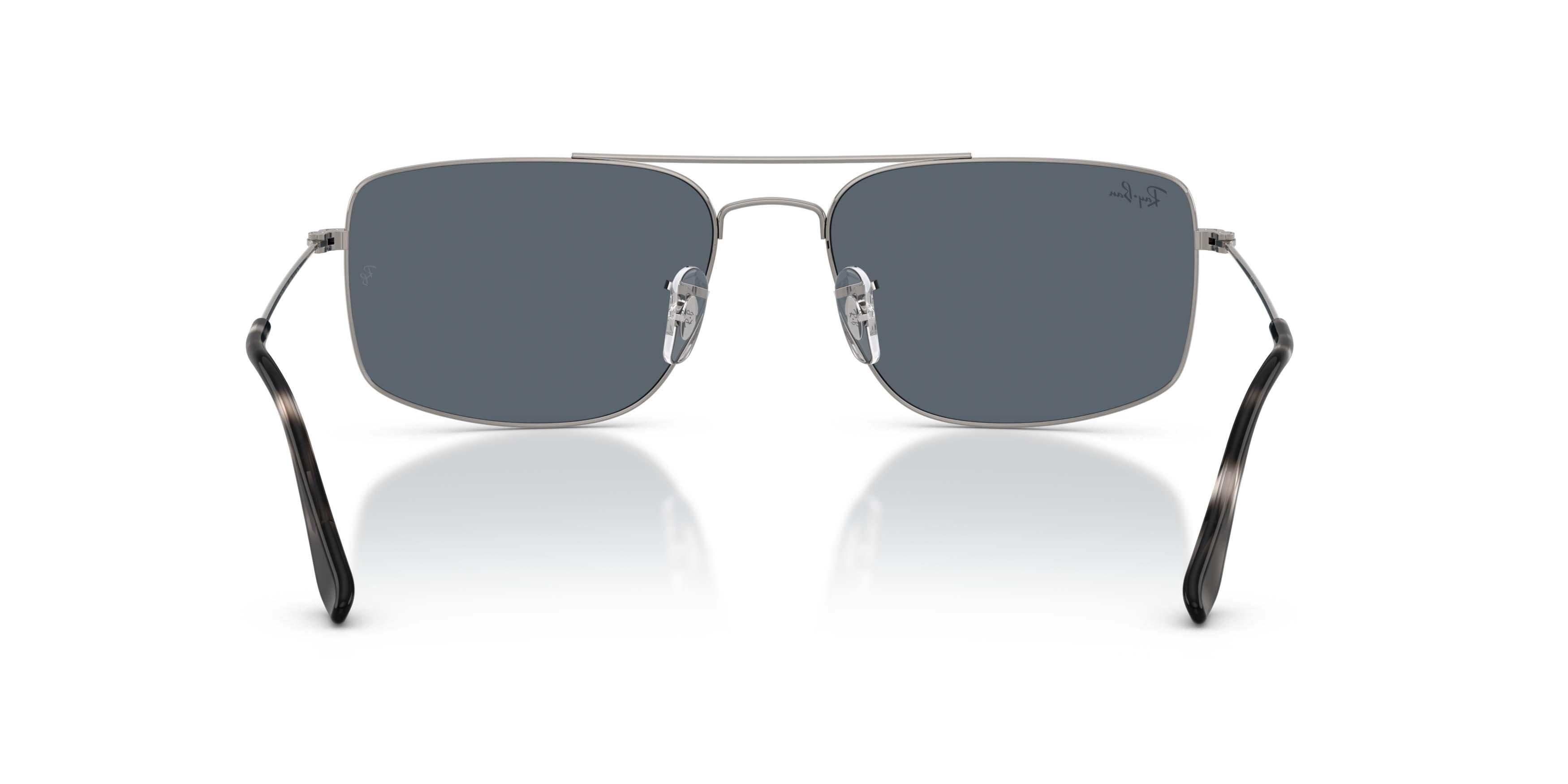Ray-Ban Explorer III Blue Sunglasses &ndash; Polished Gunmetal - GREY/BLUE Thumbnail View 4