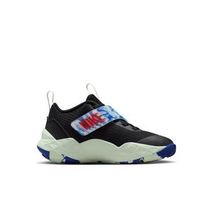 Nike Team Hustle D 12 "Black/Game Royal/Volt Tint/Bright Crimson" Preschool Boys' Basketball Shoe - BLACK/ROYAL/VOLT/CRIMSON