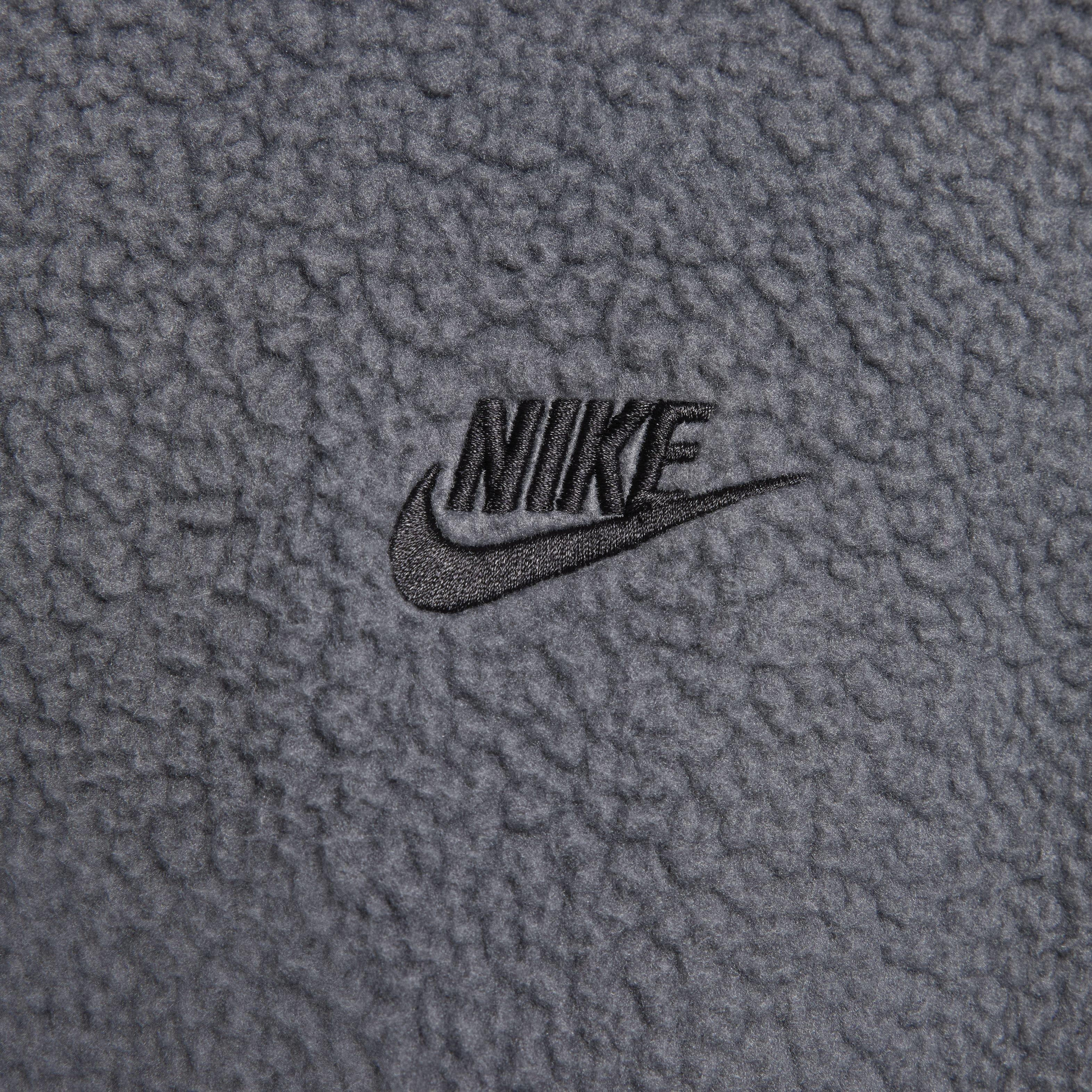 Nike Men's Club Fleece Sherpa Winterized Crew - GREY Thumbnail View 4