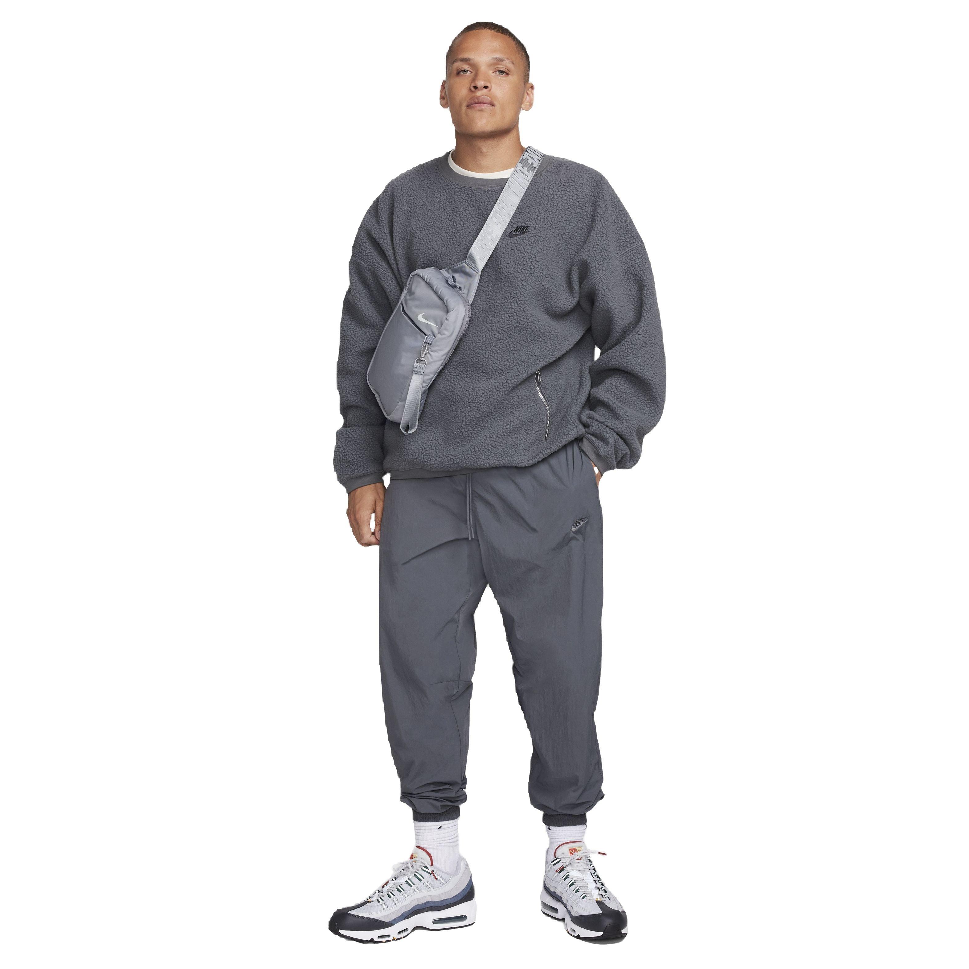 Nike Men's Club Fleece Sherpa Winterized Crew - GREY Thumbnail View 6