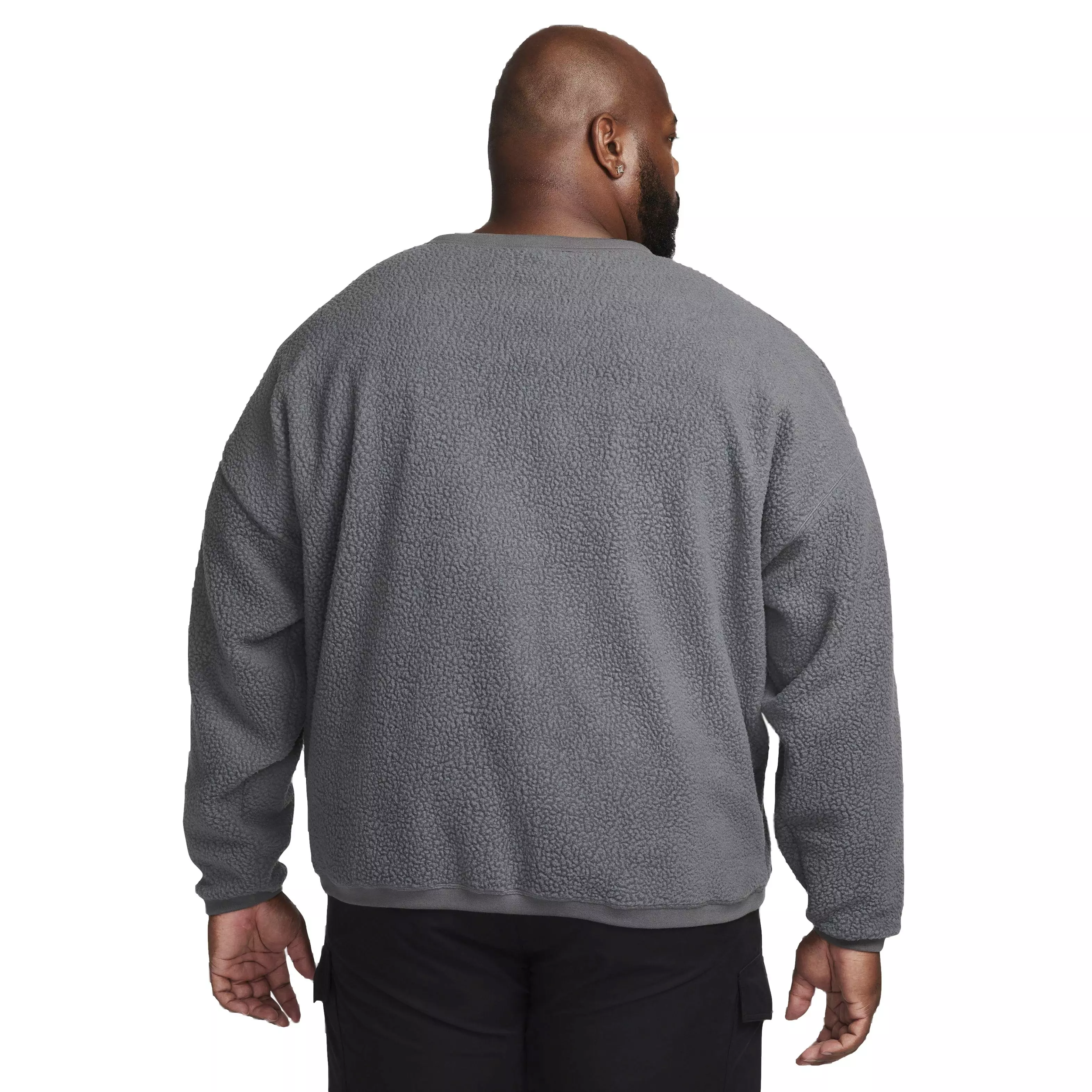 Nike Men's Club Fleece Sherpa Winterized Crew - GREY