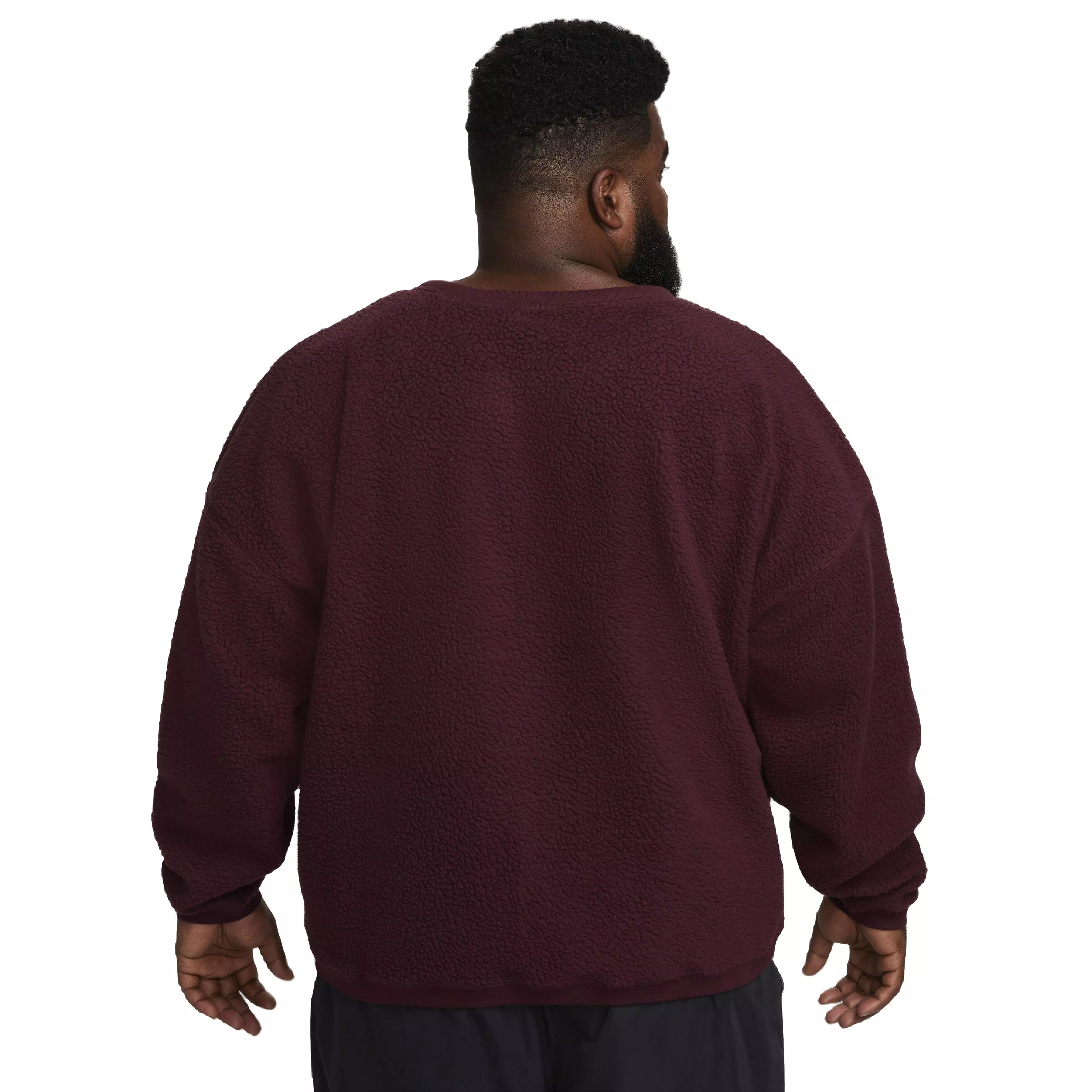 Nike Men's Club Fleece Sherpa Winterized Crew - MAROON