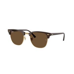 Ray-Ban Clubmaster Classic Dark Brown Sunglasses &ndash; Polished Brown & Gold