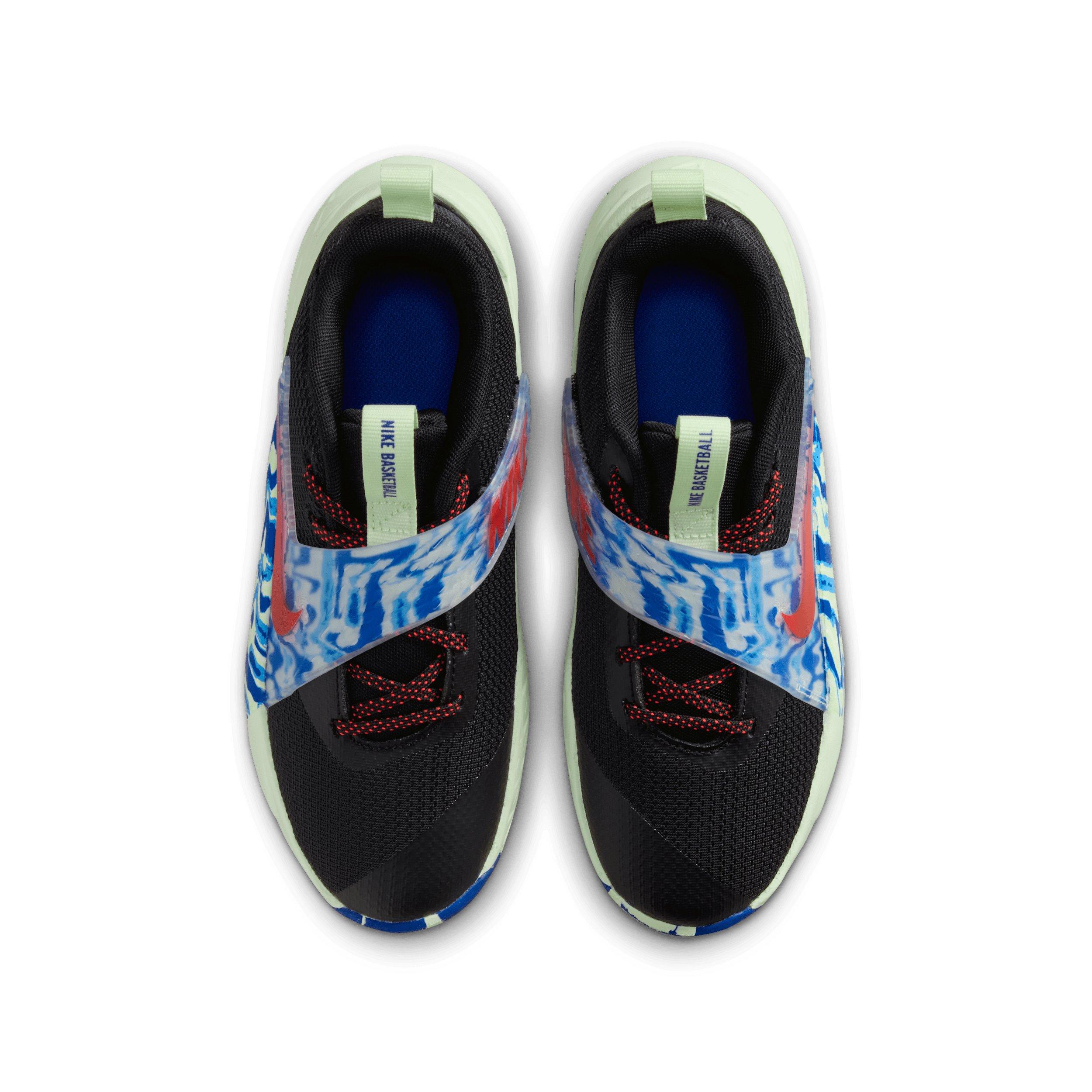 Nike Team Hustle D 12 "Black/Game Royal/Volt Tint/Bright Crimson" Grade School Boys' Basketball Shoe - BLACK/ROYAL/VOLT/CRIMSON
