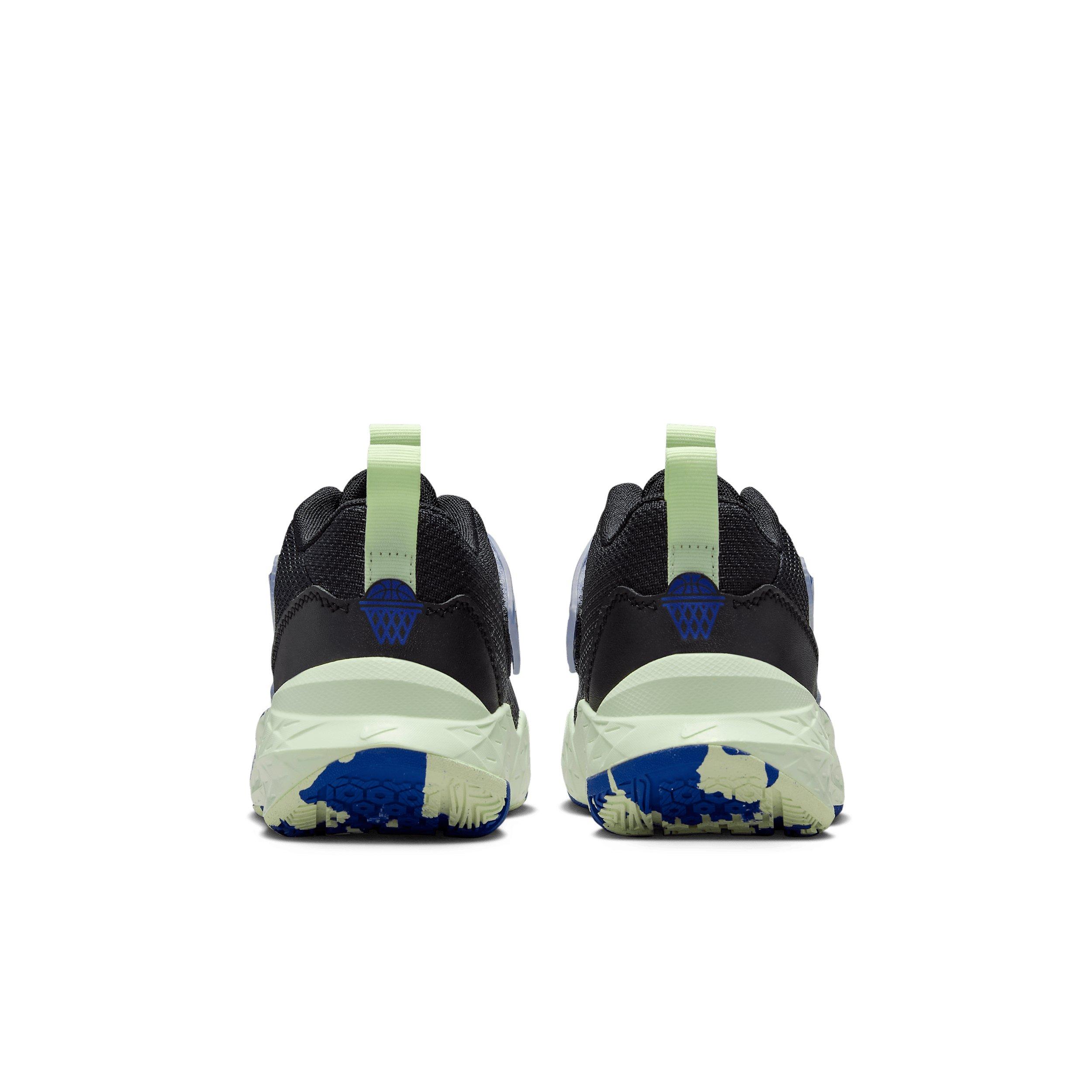Nike Team Hustle D 12 "Black/Game Royal/Volt Tint/Bright Crimson" Grade School Boys' Basketball Shoe - BLACK/ROYAL/VOLT/CRIMSON