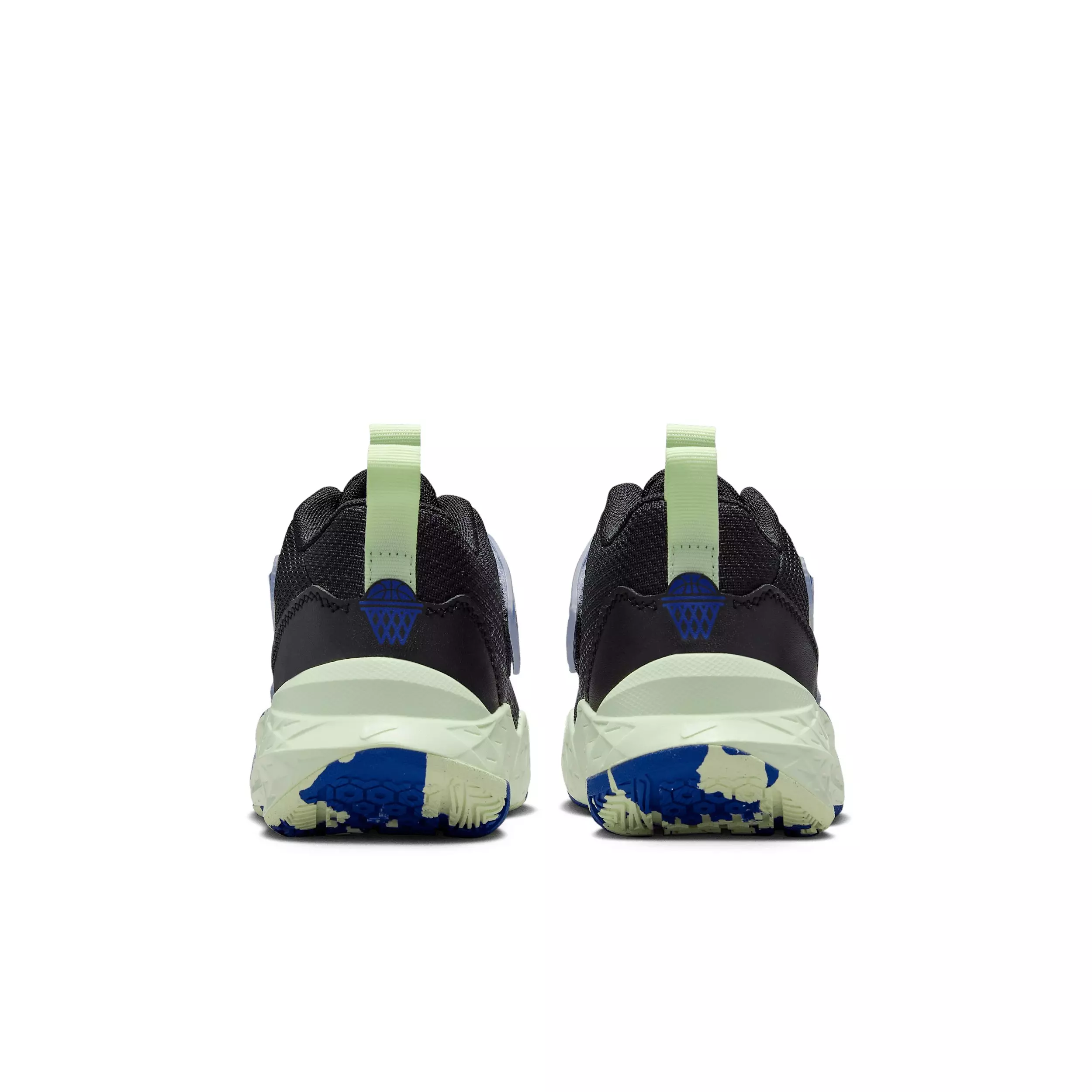 Nike Team Hustle D 12 "Black/Game Royal/Volt Tint/Bright Crimson" Grade School Boys' Basketball Shoe - BLACK/ROYAL/VOLT/CRIMSON