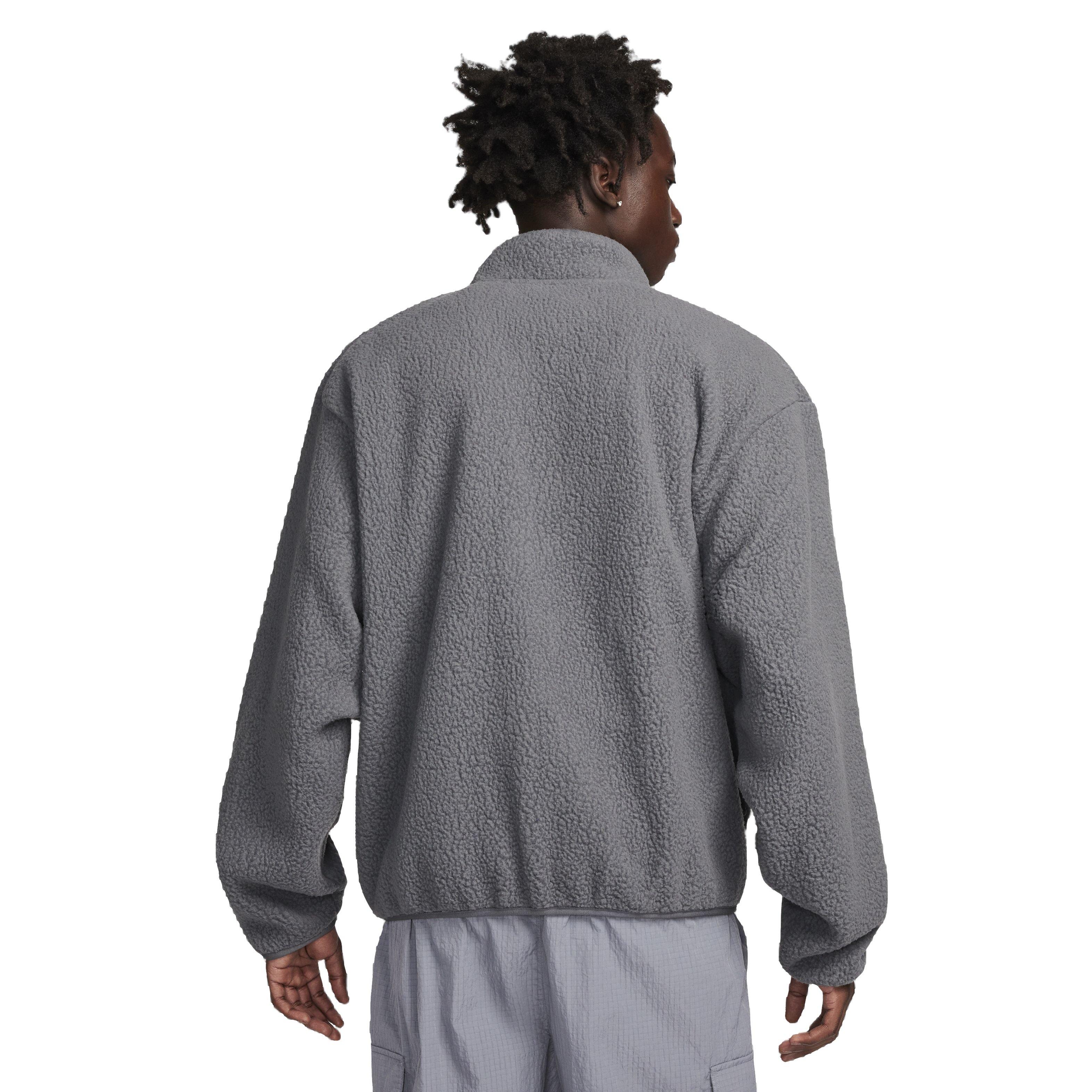 Nike Men's Club Fleece Sherpa Winterized Jacket - GREY Thumbnail View 2