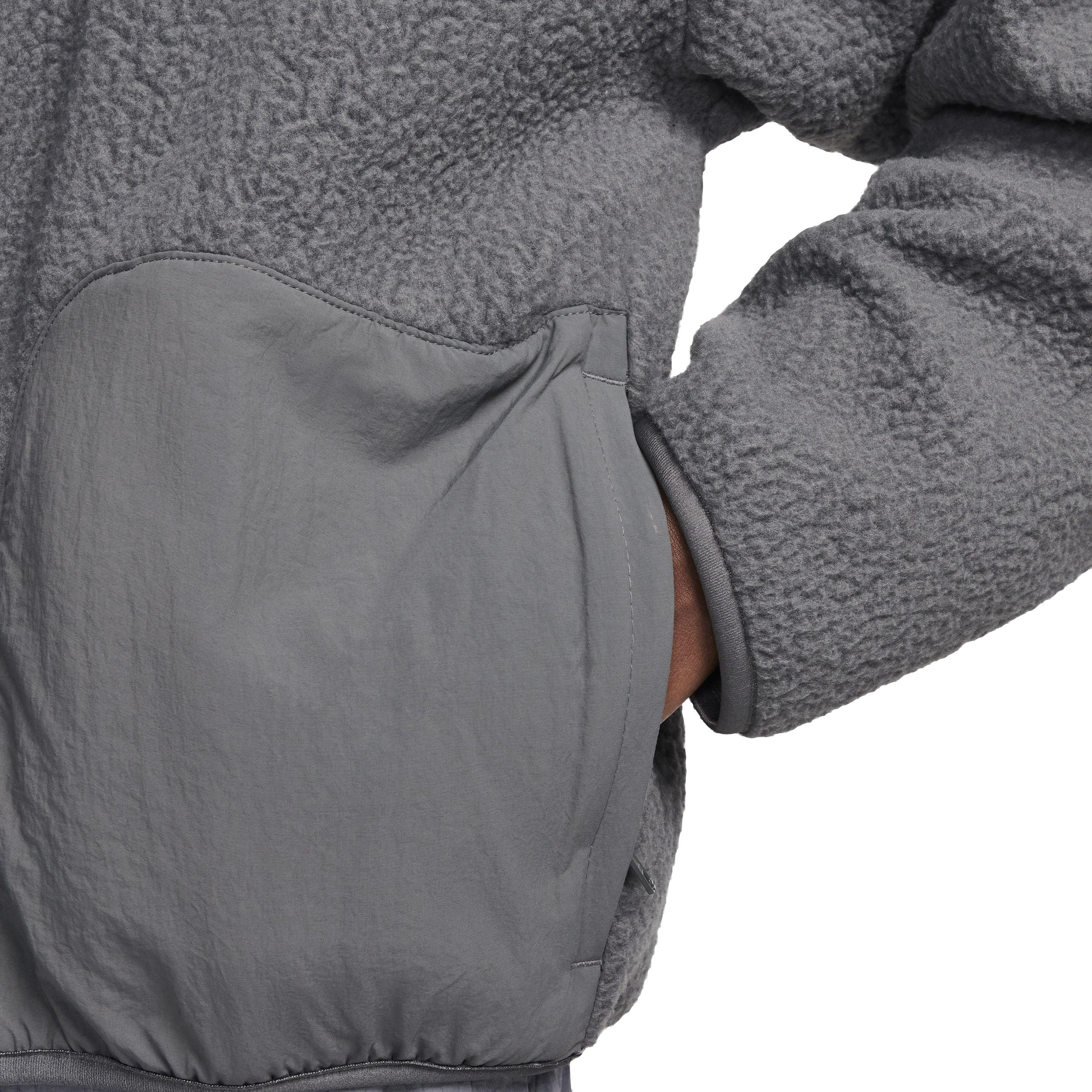 Nike Men's Club Fleece Sherpa Winterized Jacket - GREY Thumbnail View 4