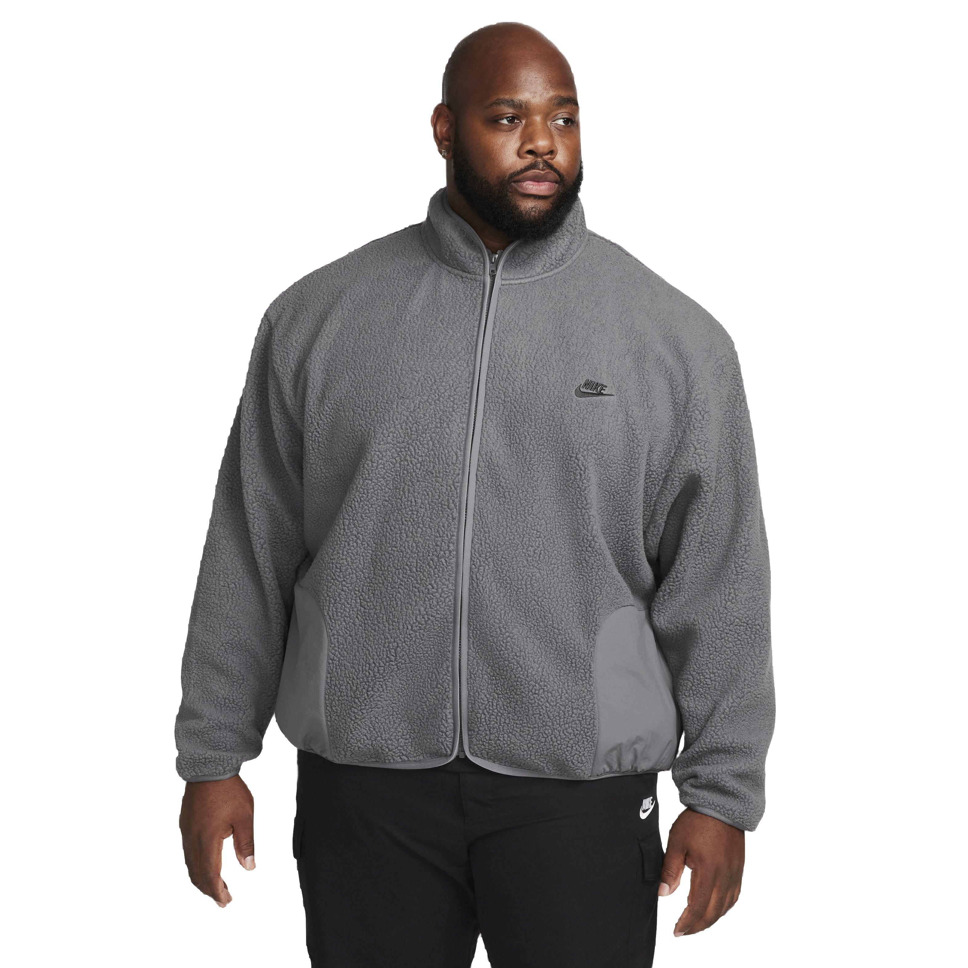 Nike Men's Club Fleece Sherpa Winterized Jacket - GREY Thumbnail View 7