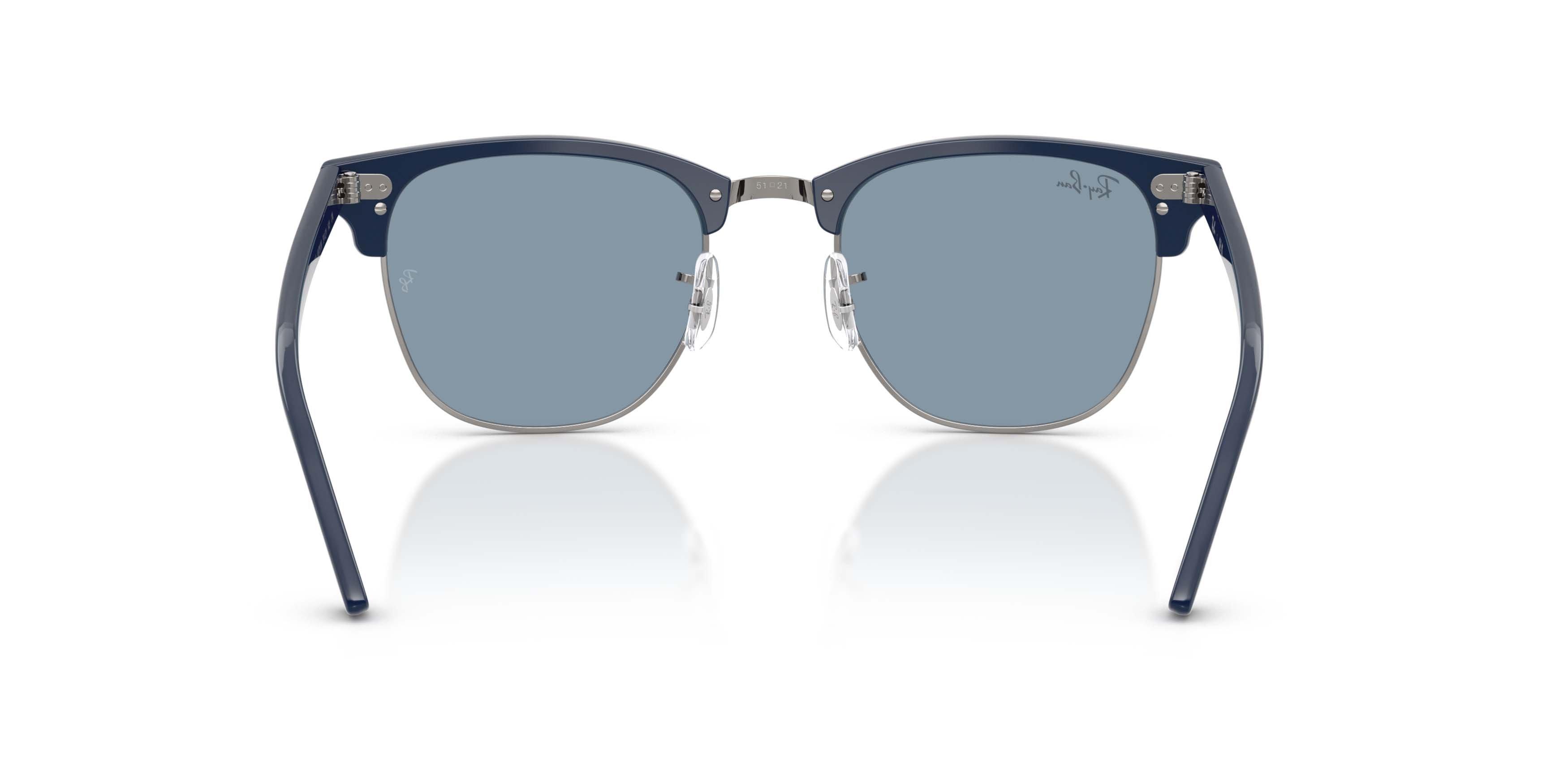 Ray-Ban Clubmaster Classic Blue Sunglasses &ndash; Polished Blue On Gunmetal - BLUE Thumbnail View 4