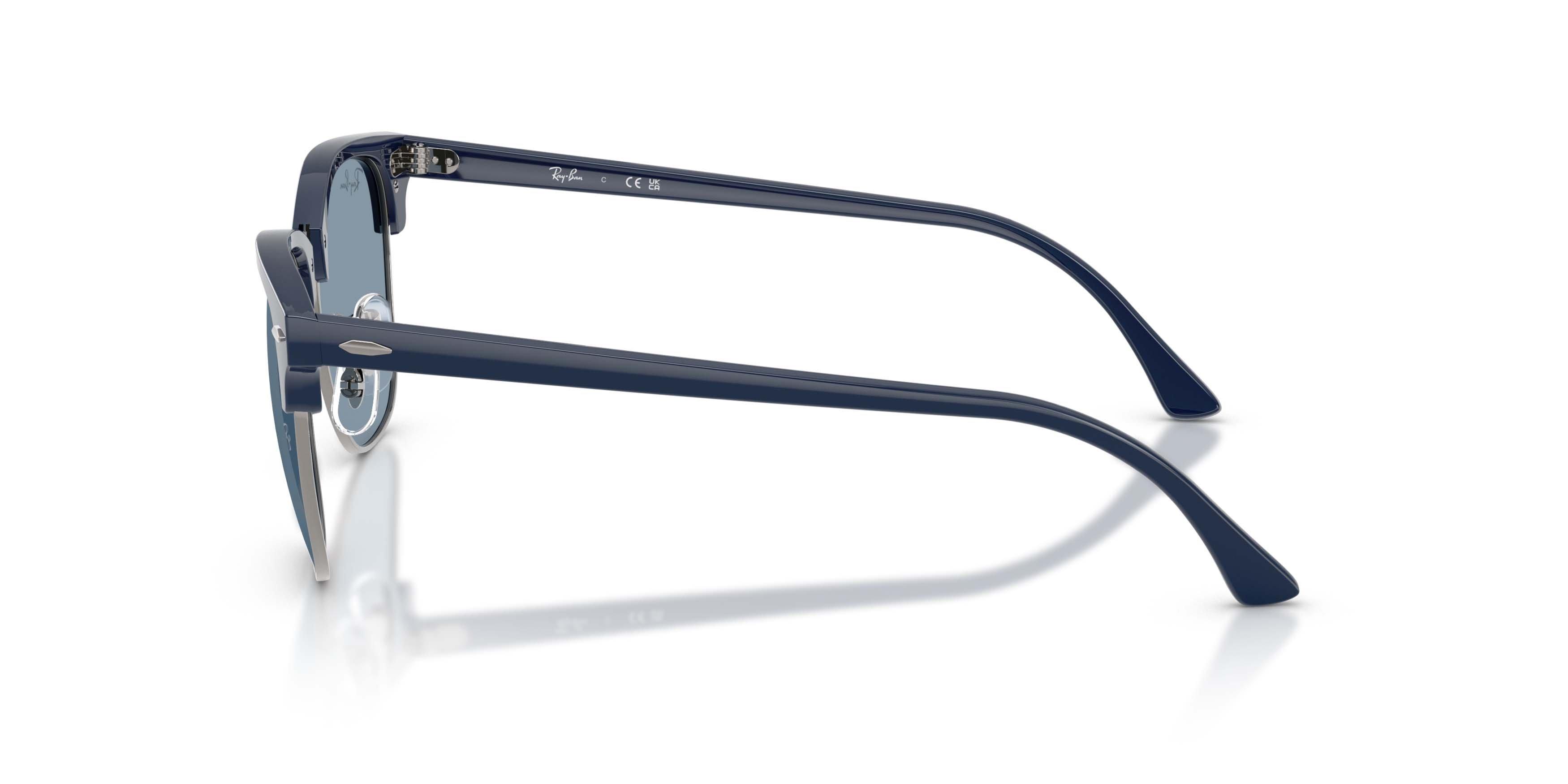 Ray-Ban Clubmaster Classic Blue Sunglasses &ndash; Polished Blue On Gunmetal - BLUE Thumbnail View 6