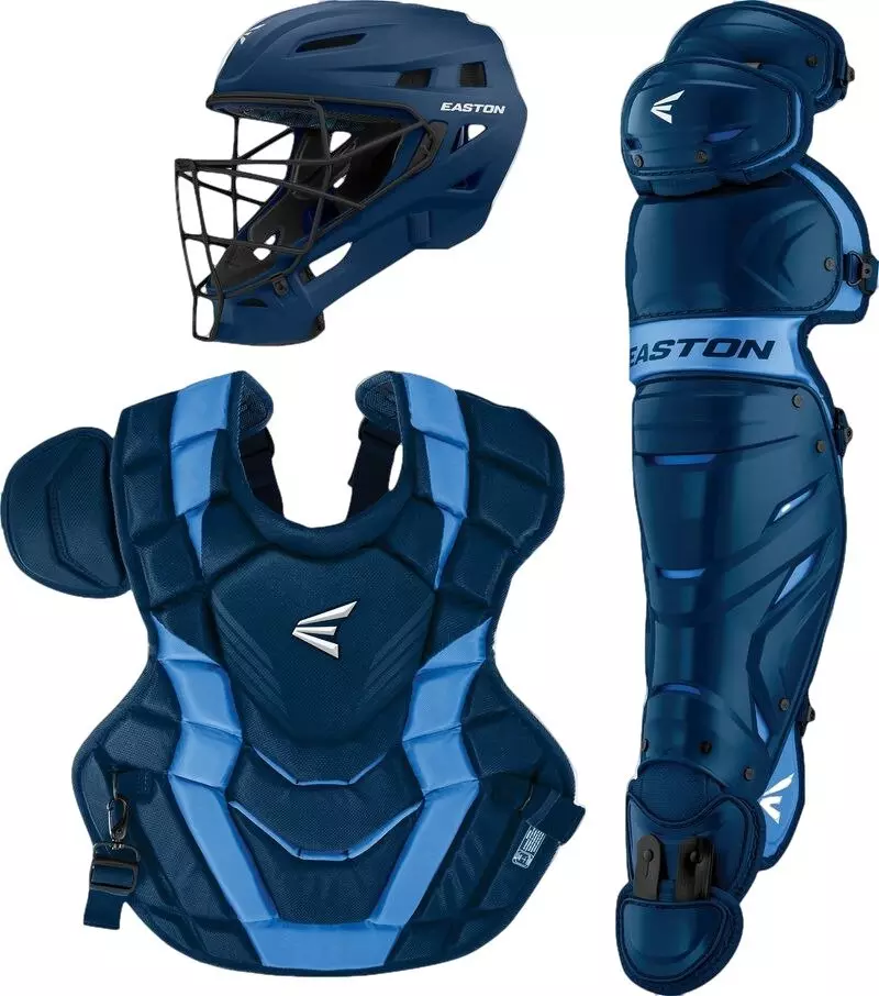 Easton Elite X Catcher's Set - Navy/Carolina Blue - NAVY/CAROLINA BLUE