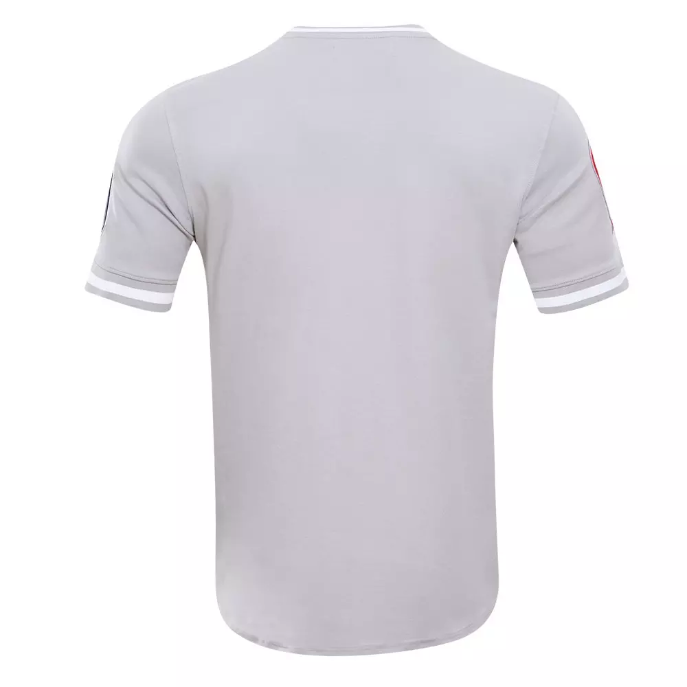 Pro Standard Men's MLB New York Yankees Classic Chenille Striped Sleeve Top - GREY