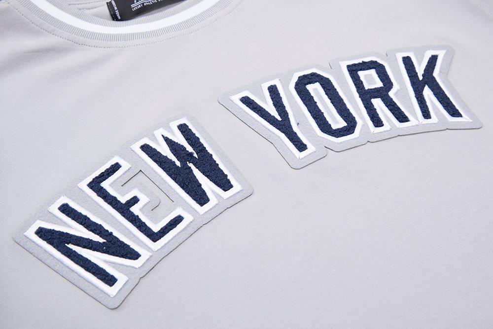 Pro Standard Men's MLB New York Yankees Classic Chenille Striped Sleeve Top - GREY Thumbnail View 5