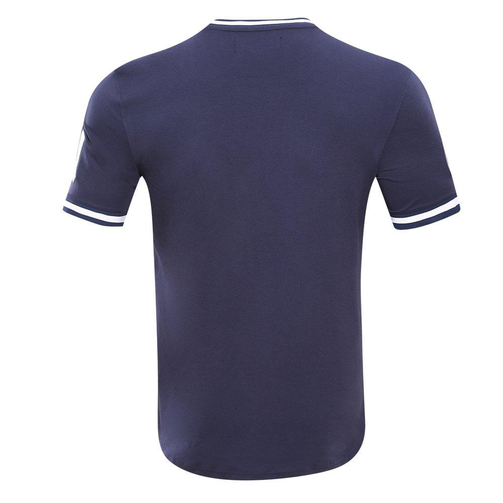 Pro Standard Men's MLB New York Yankees Classic Chenille Striped Sleeve Top - NAVY Thumbnail View 2