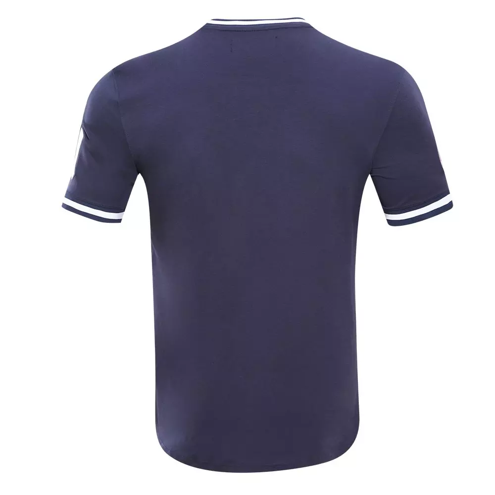 Pro Standard Men's MLB New York Yankees Classic Chenille Striped Sleeve Top - NAVY
