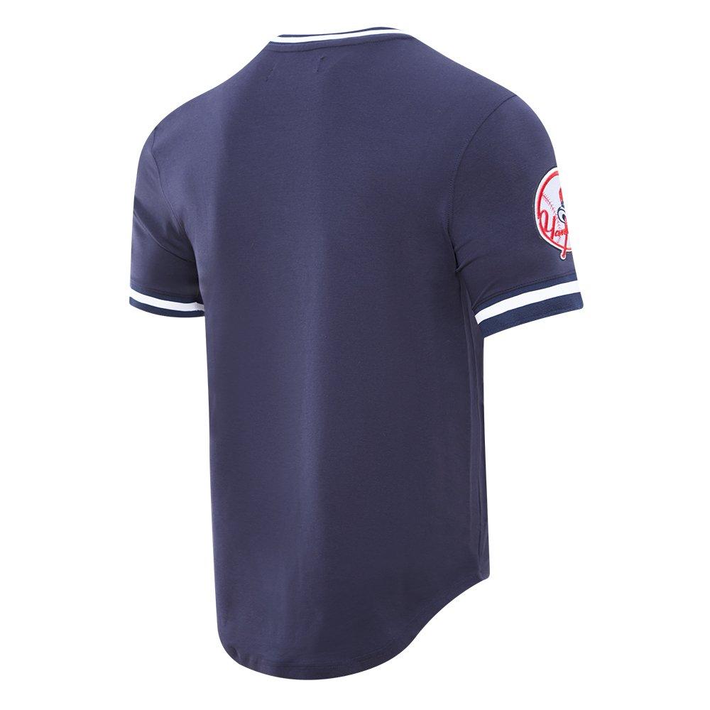 Pro Standard Men's MLB New York Yankees Classic Chenille Striped Sleeve Top - NAVY Thumbnail View 4