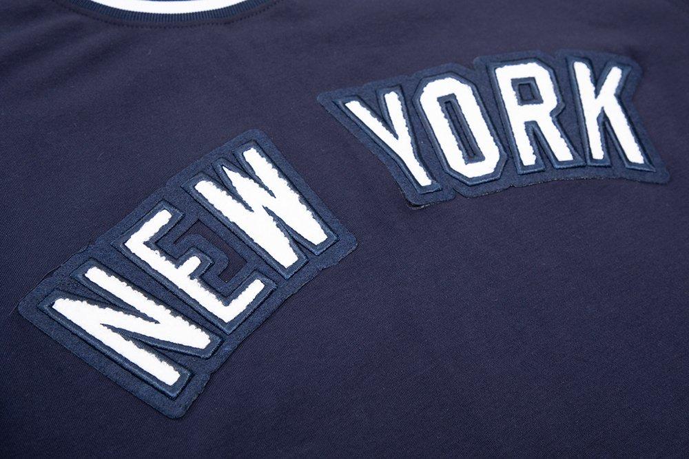 Pro Standard Men's MLB New York Yankees Classic Chenille Striped Sleeve Top - NAVY Thumbnail View 5