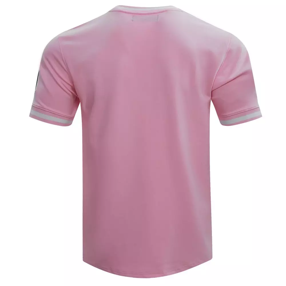 Pro Standard Men's MLB New York Yankees Classic Chenille Striped Sleeve Top - PINK