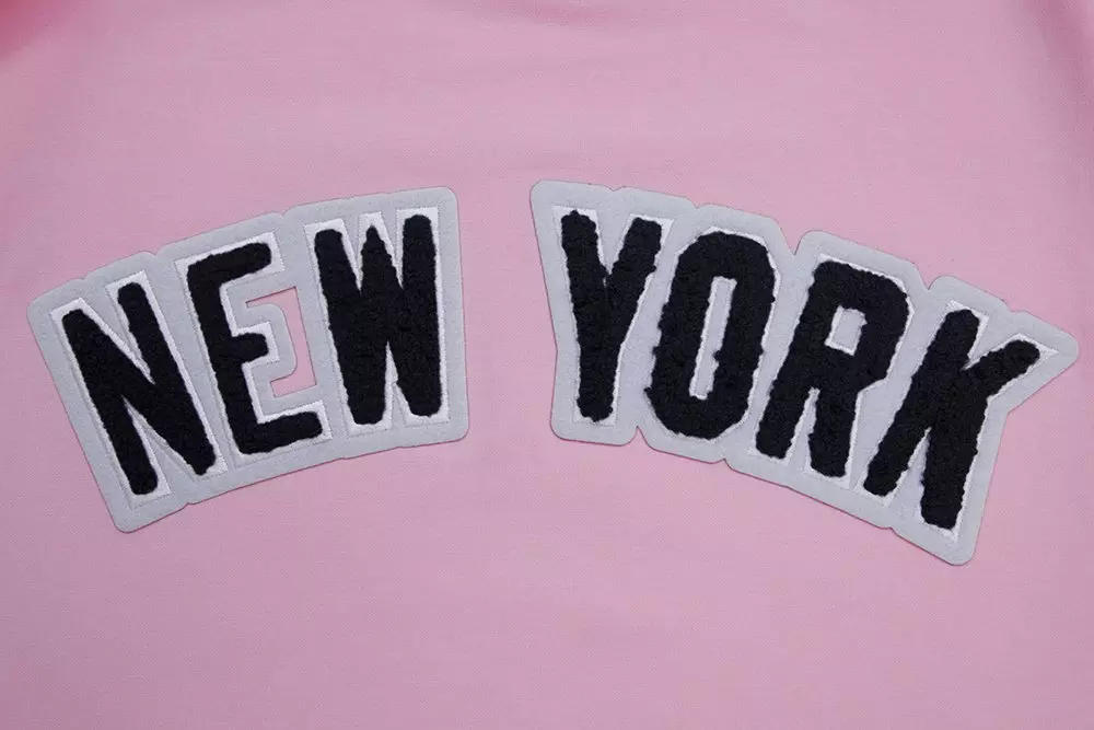 Pro Standard Men's MLB New York Yankees Classic Chenille Striped Sleeve Top - PINK