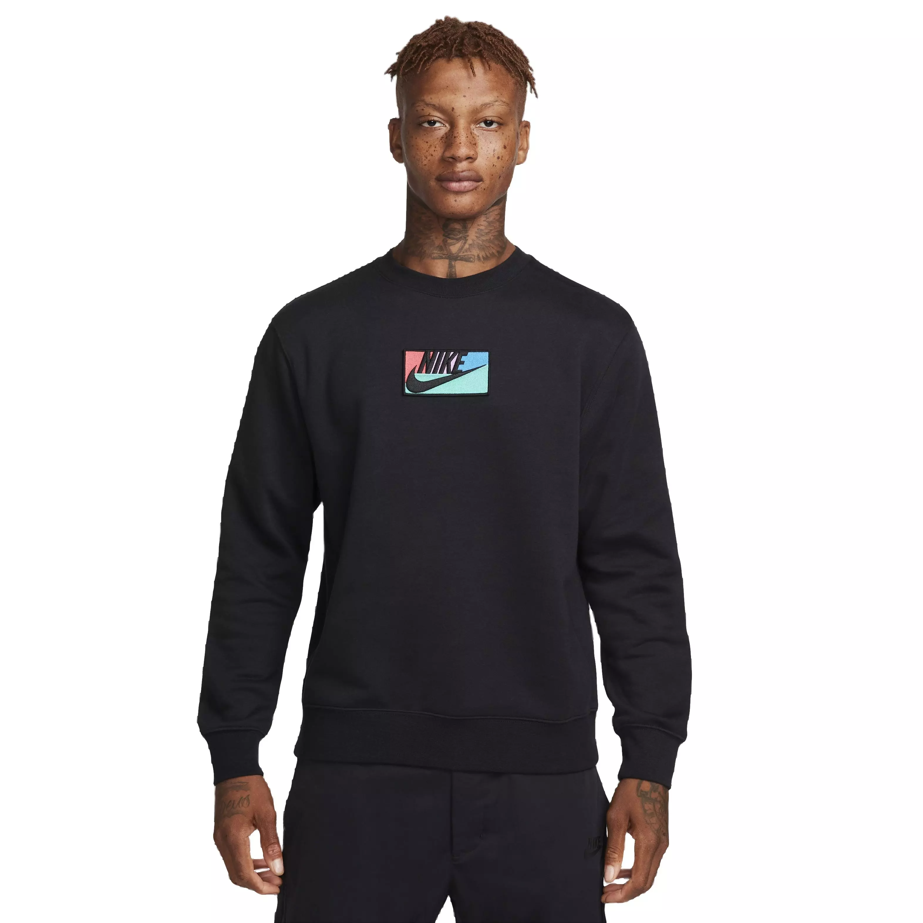 Nike Men's Club Fleece Crew - BLACK