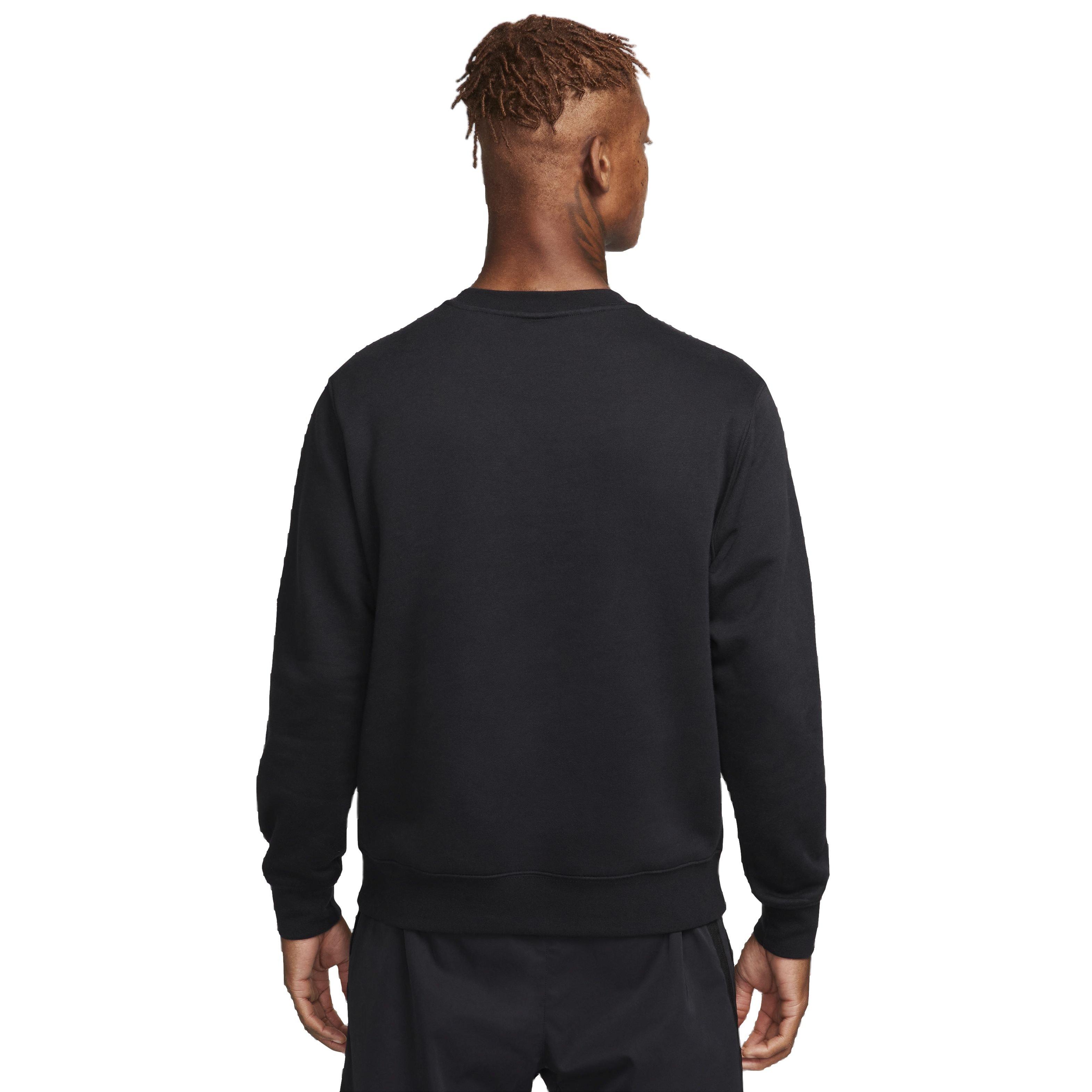 Nike Men's Club Fleece Crew - BLACK Thumbnail View 2