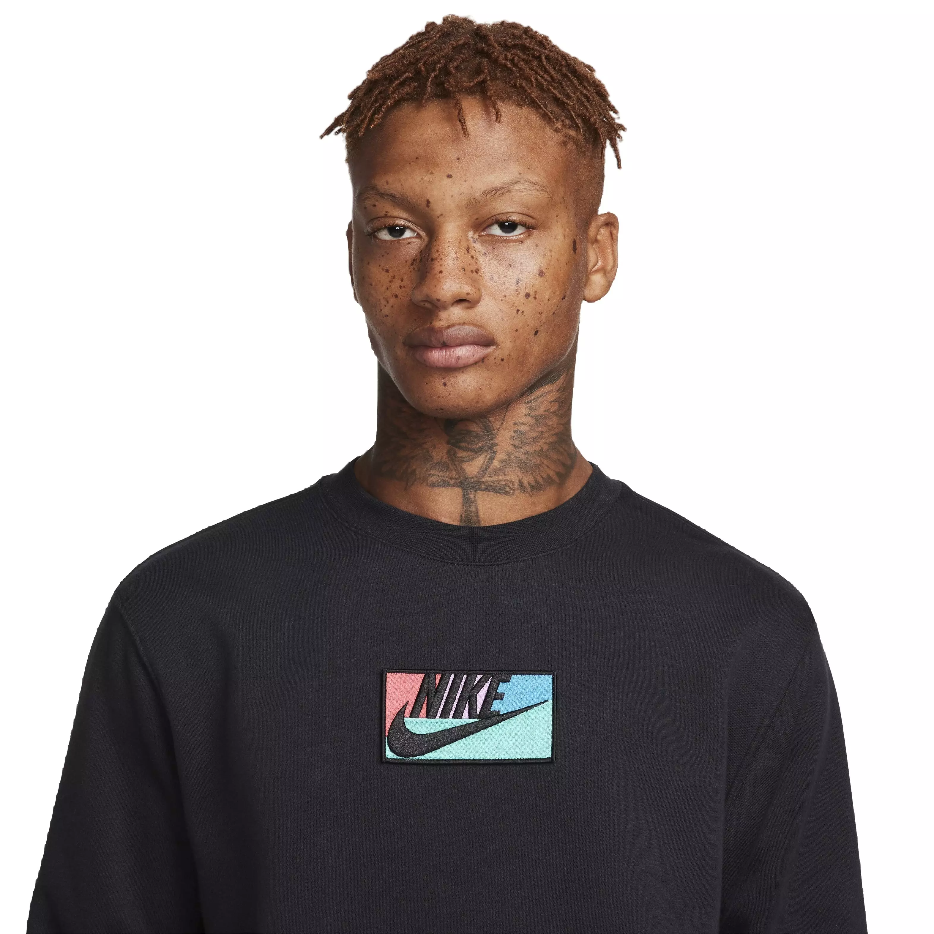 Nike Men's Club Fleece Crew - BLACK