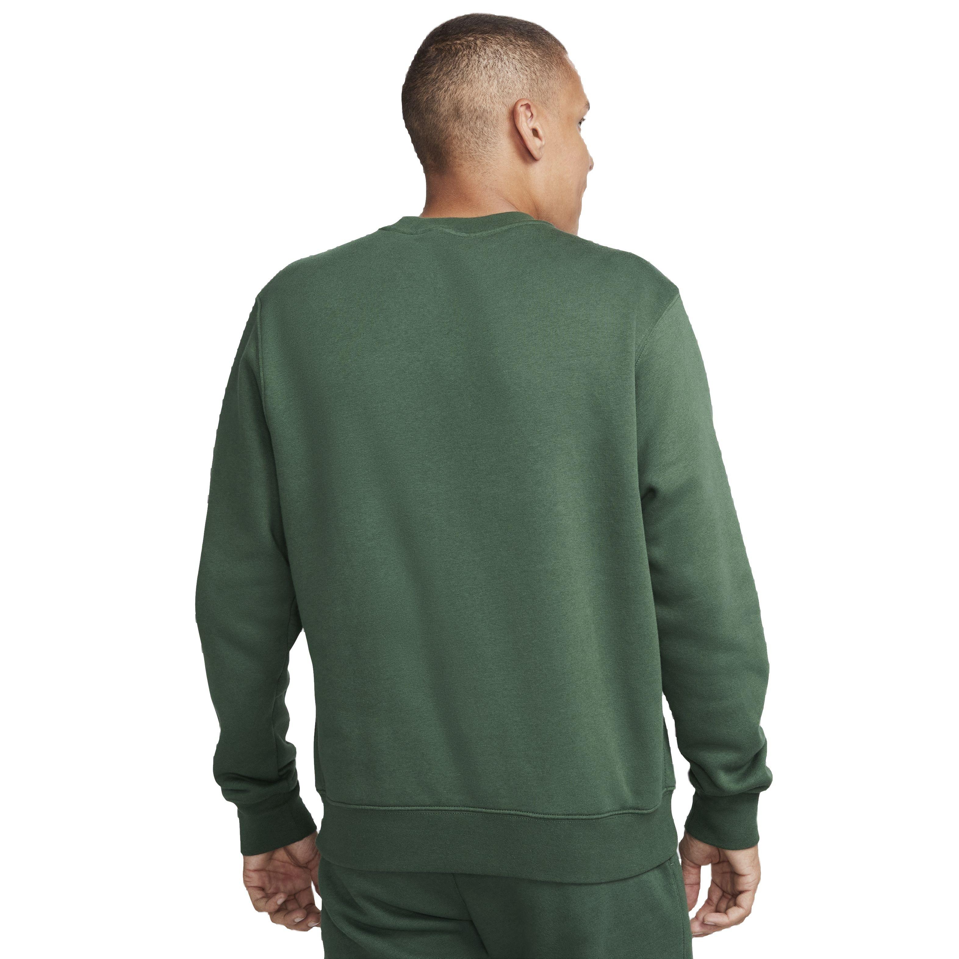 Nike Men's Club Fleece Crew - GREEN Thumbnail View 2