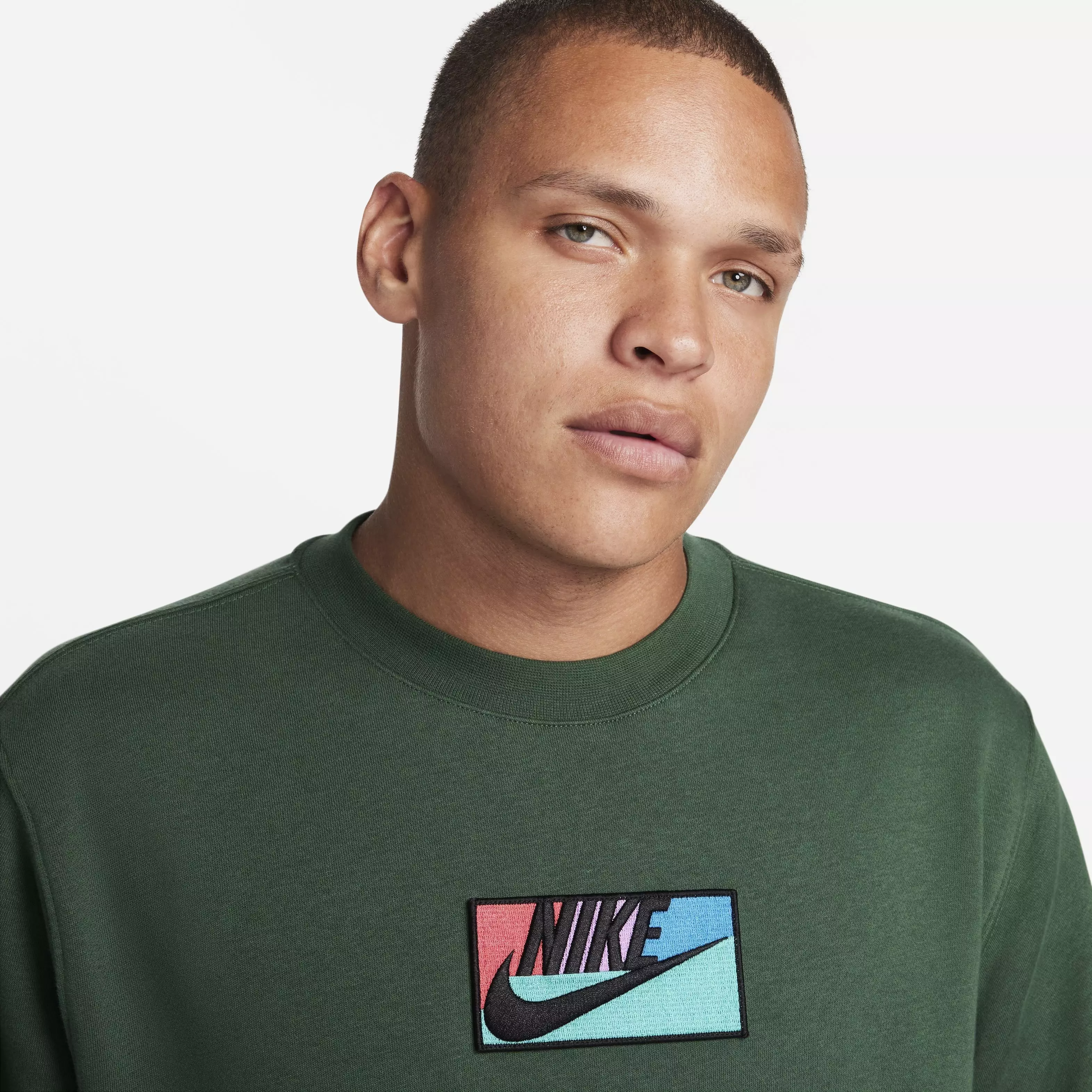 Nike Men's Club Fleece Crew - GREEN