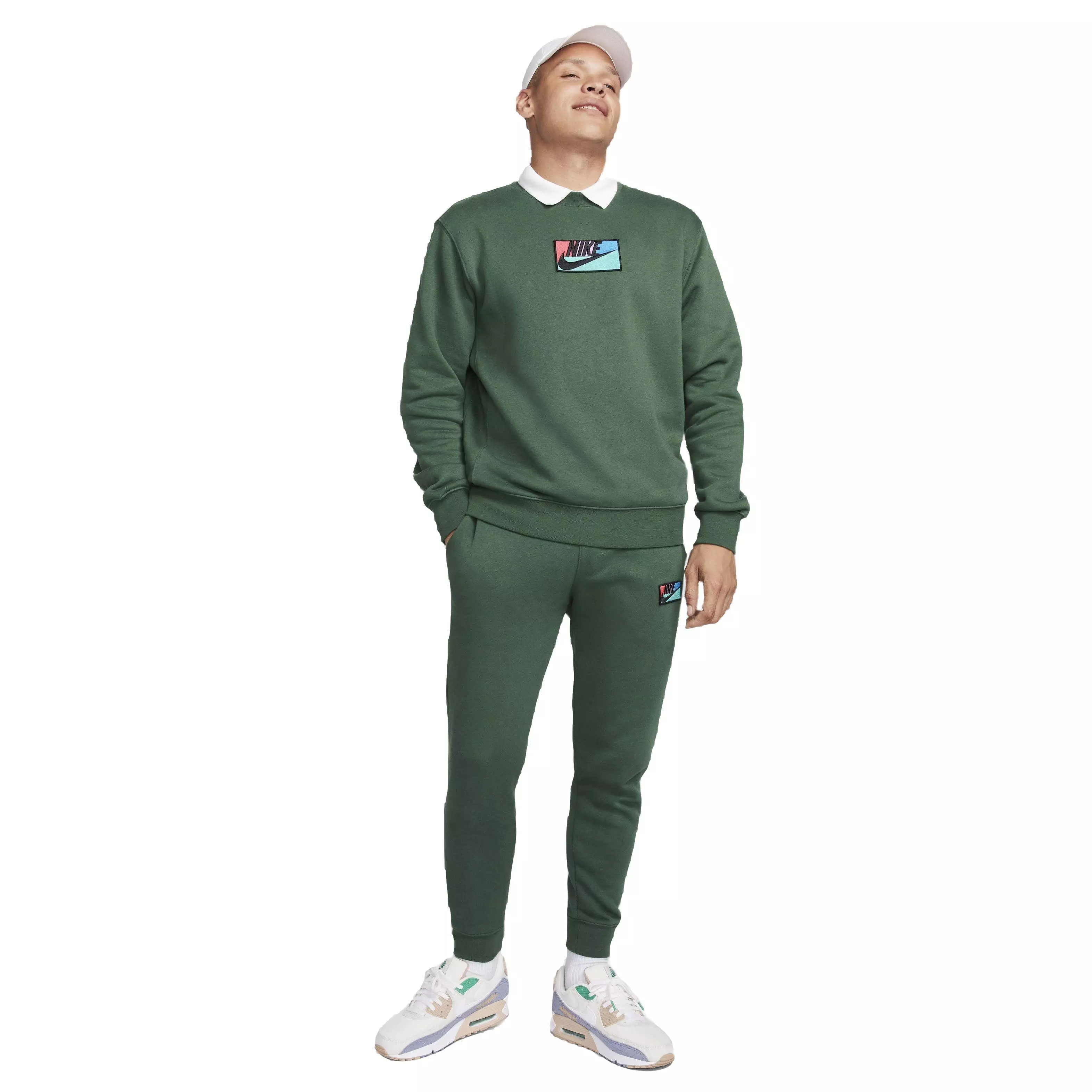 Nike Men's Club Fleece Crew - GREEN