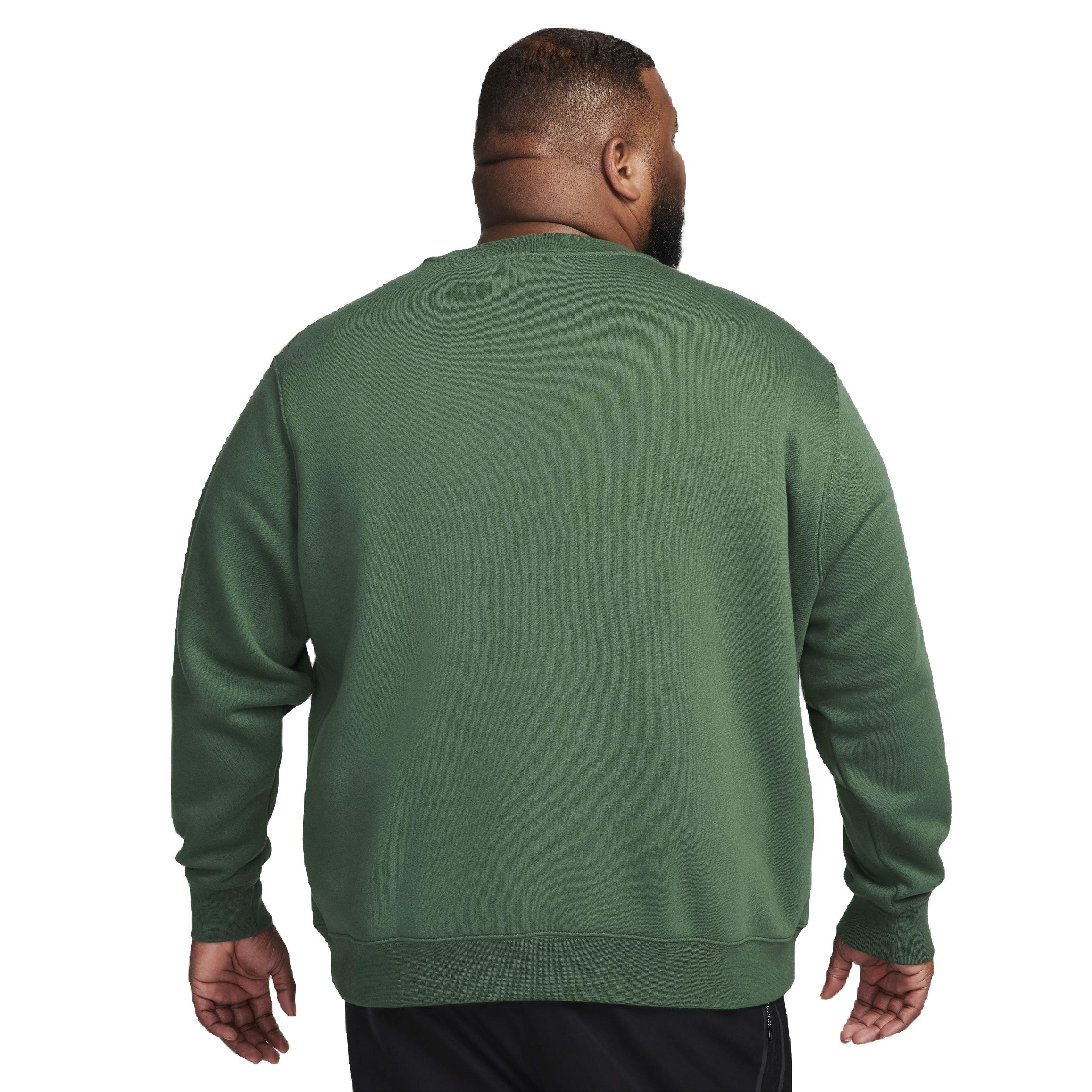 Nike Men's Club Fleece Crew - GREEN Thumbnail View 6