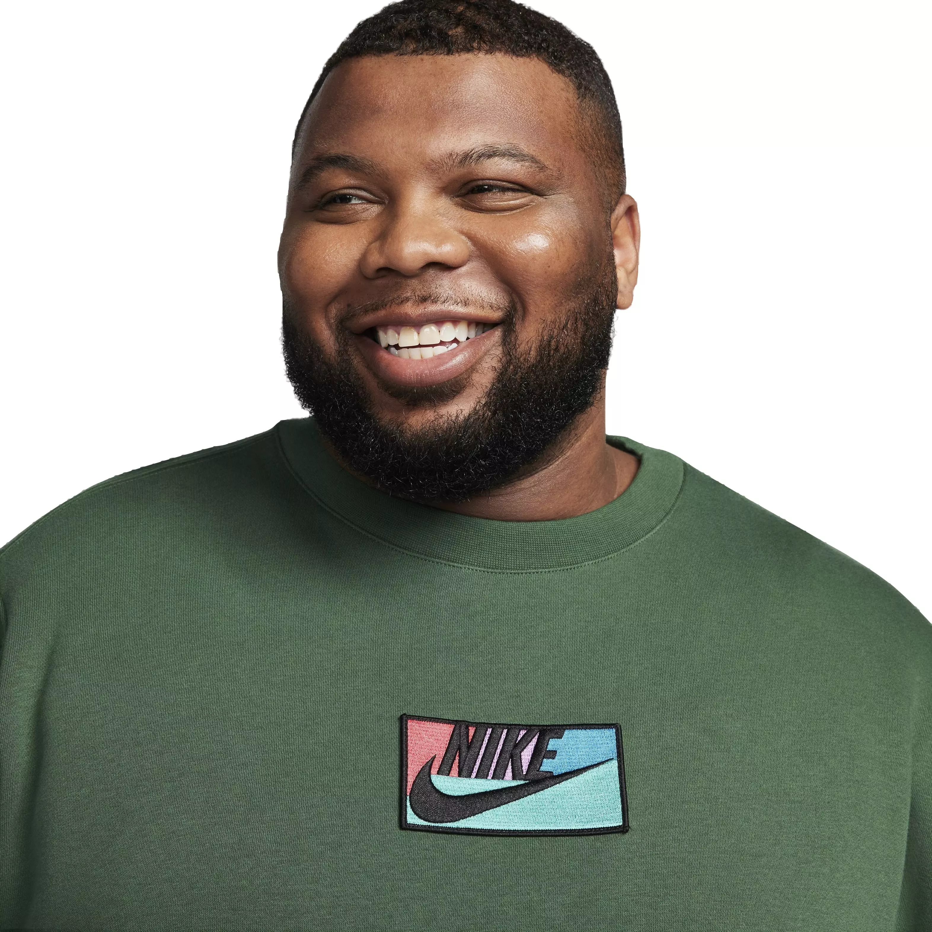 Nike Men's Club Fleece Crew - GREEN