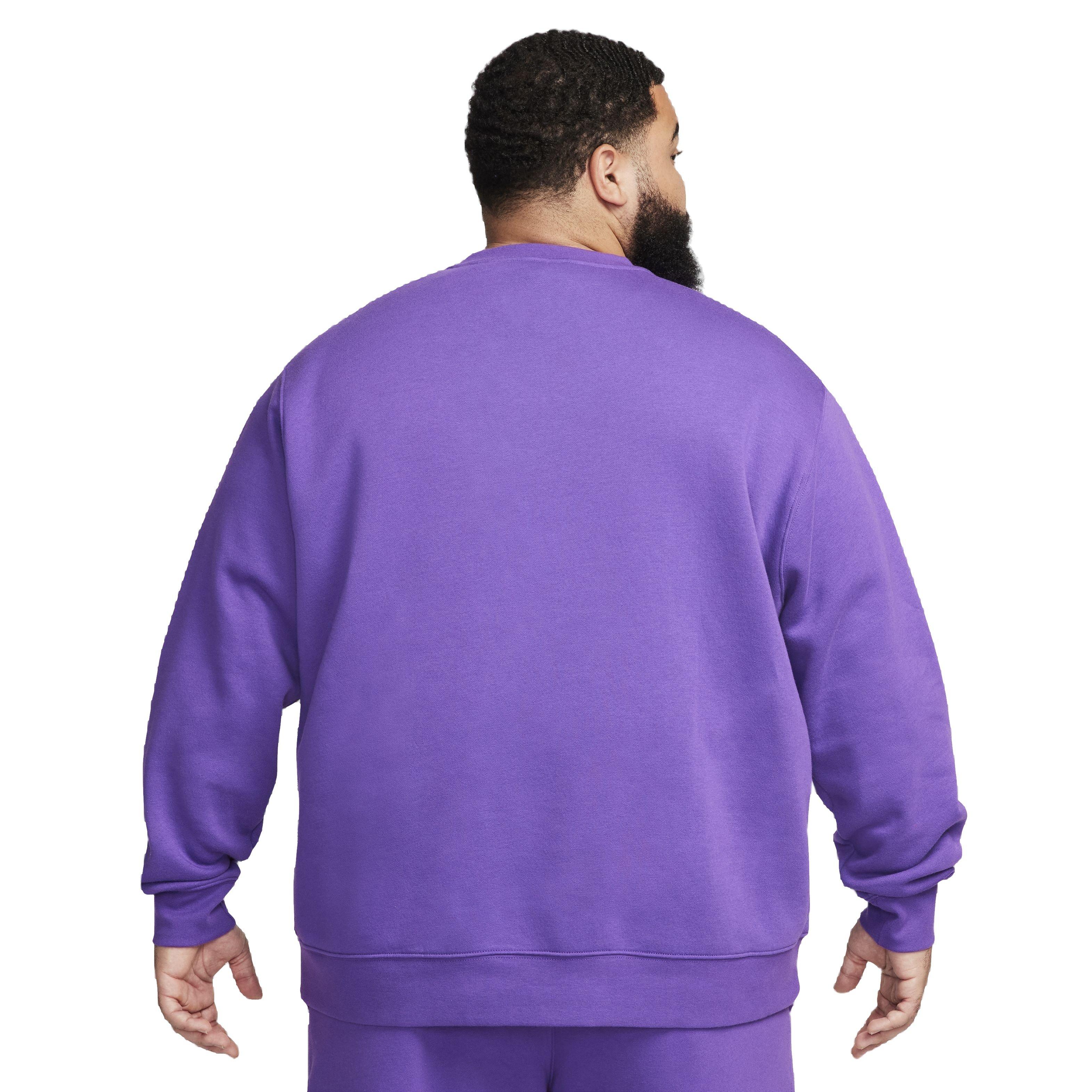 Nike Men's Club Fleece Crew - PURPLE Thumbnail View 2