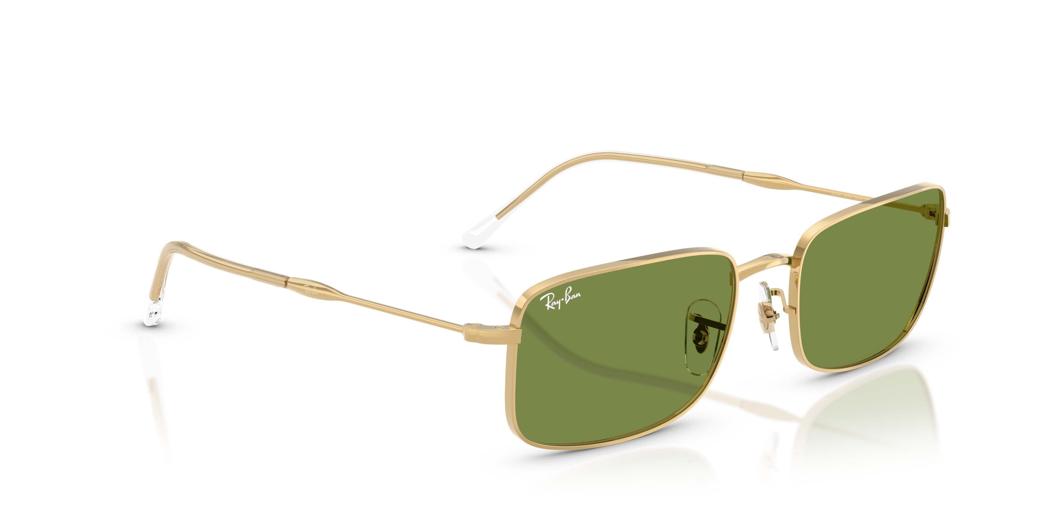 Ray-Ban RB3746 Green Sunglasses &ndash; Polished Arista Gold - GOLD/GREEN Thumbnail View 3