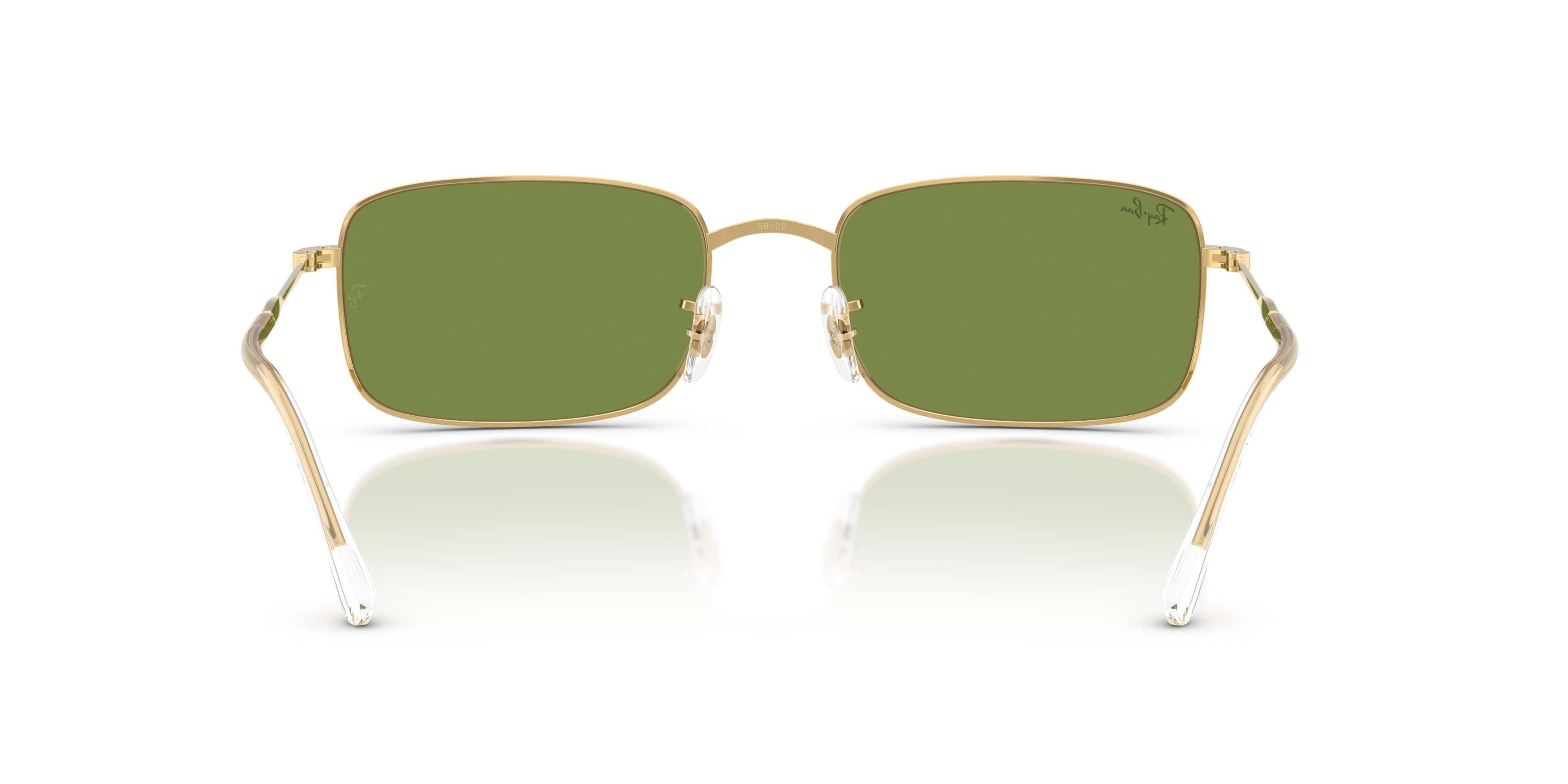 Ray-Ban RB3746 Green Sunglasses &ndash; Polished Arista Gold - GOLD/GREEN Thumbnail View 4
