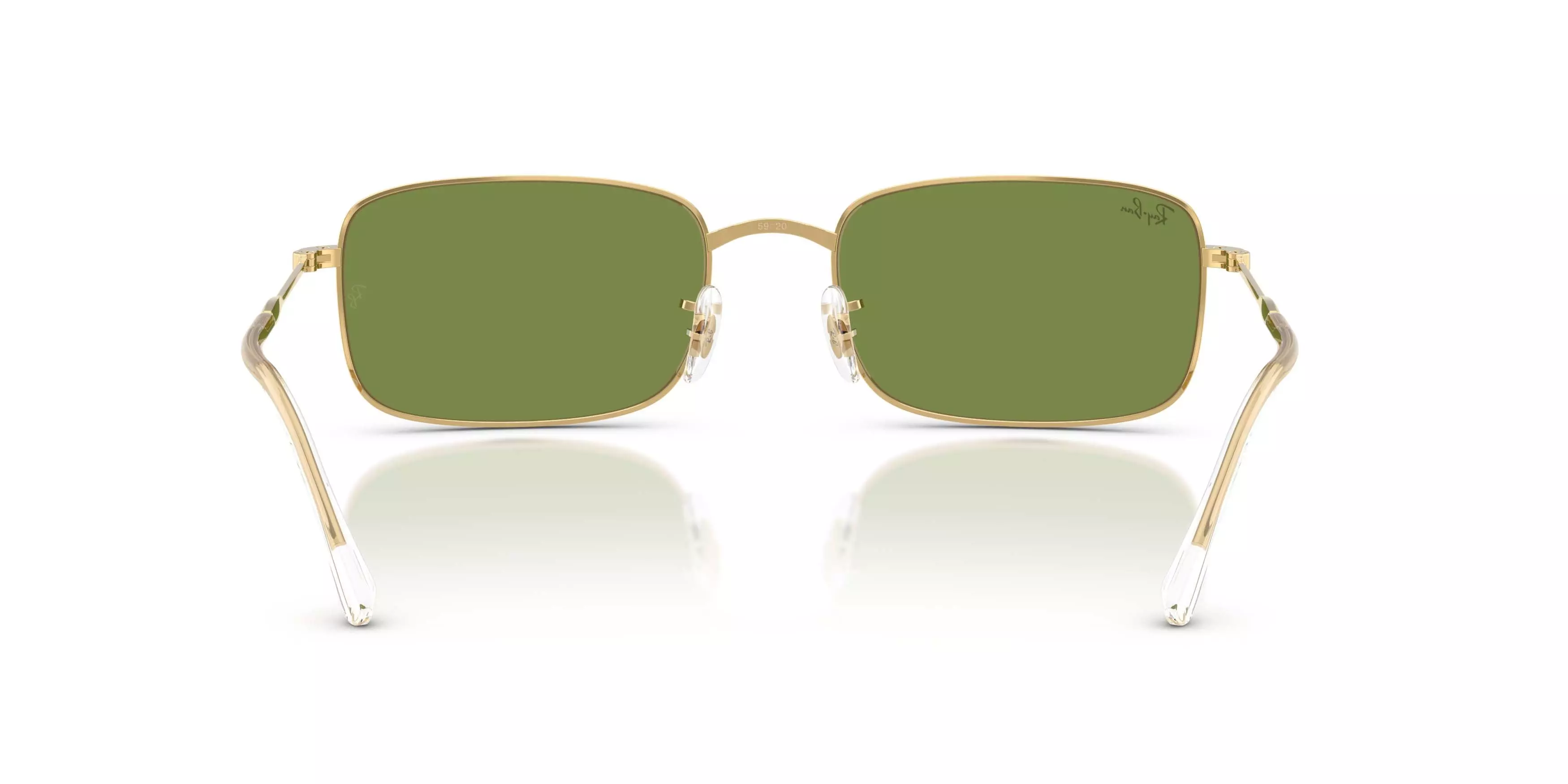 Ray-Ban RB3746 Green Sunglasses &ndash; Polished Arista Gold - GOLD/GREEN