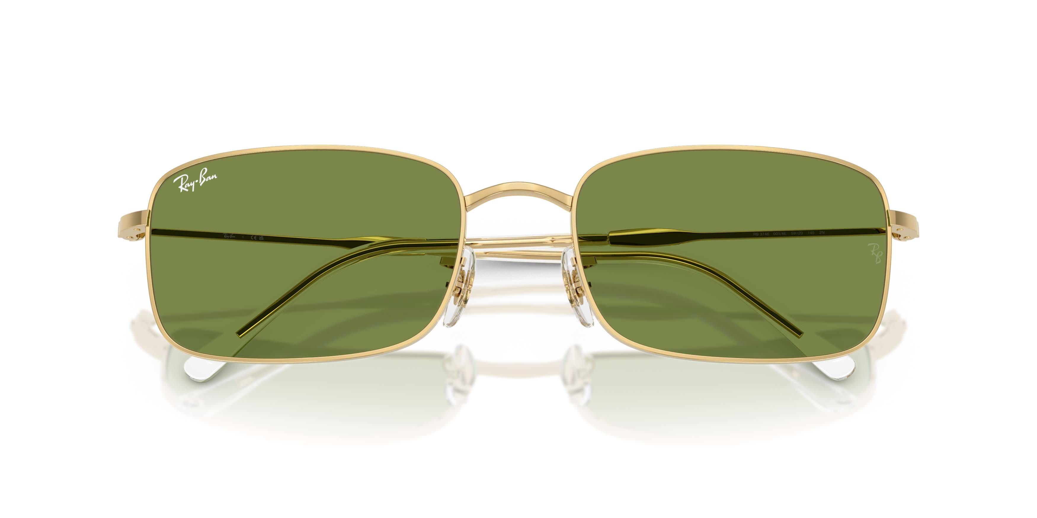 Ray-Ban RB3746 Green Sunglasses &ndash; Polished Arista Gold - GOLD/GREEN Thumbnail View 5