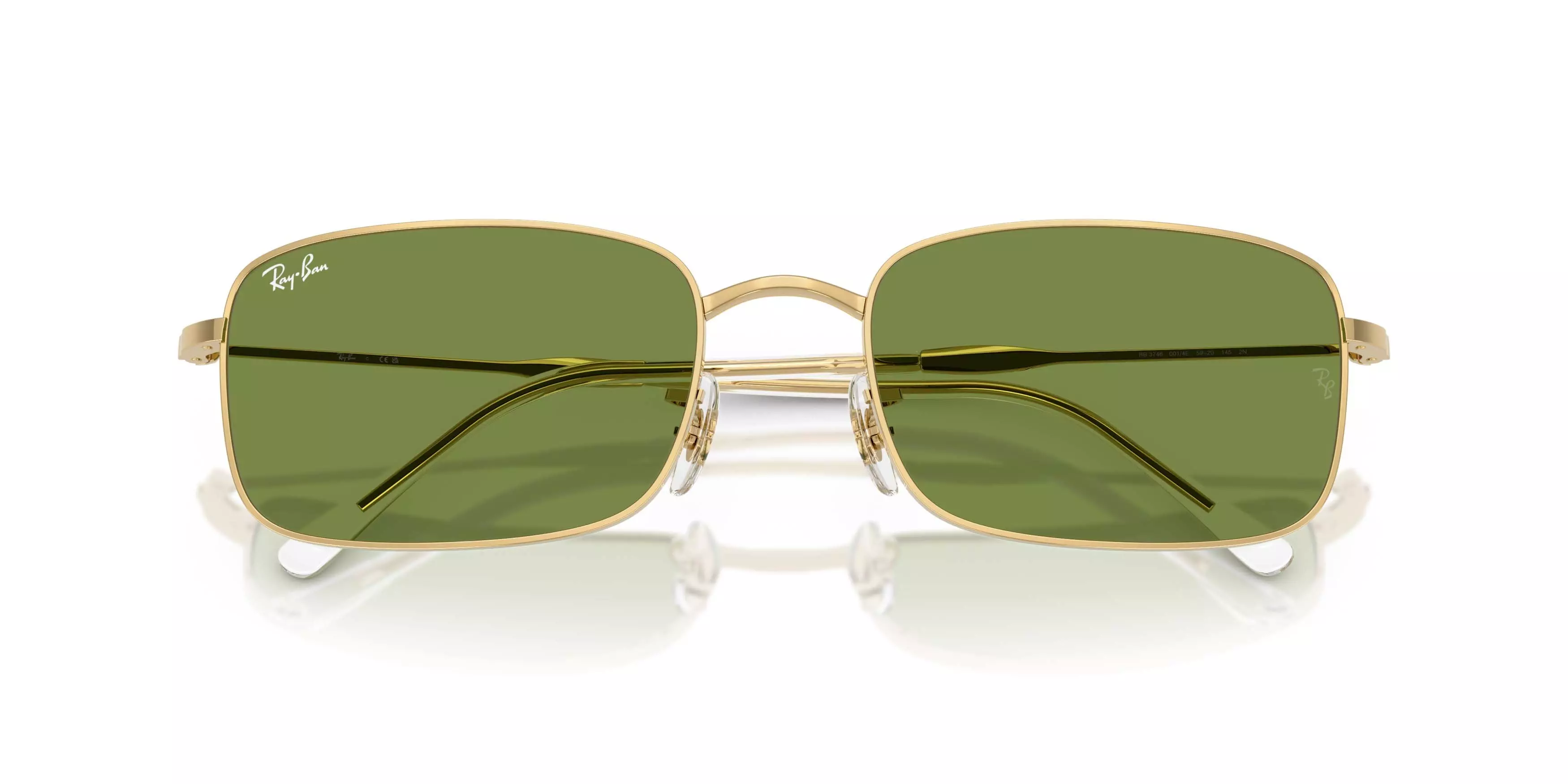 Ray-Ban RB3746 Green Sunglasses &ndash; Polished Arista Gold - GOLD/GREEN