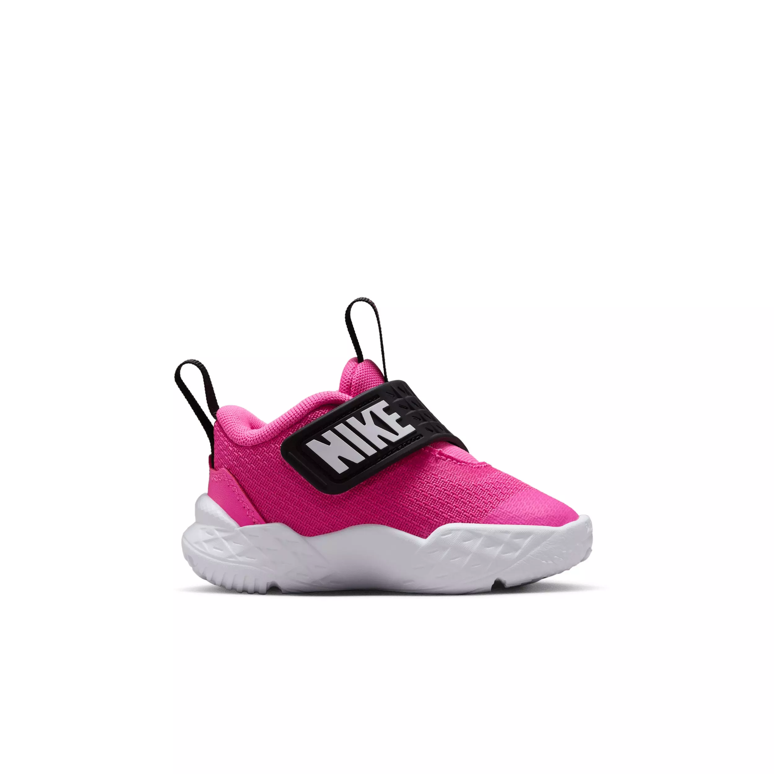 Nike Team Hustle D 12 "Laser Fuchsia/Black/White" Infant Girls' Basketball Shoe - FUCHSIA/BLACK/WHITE