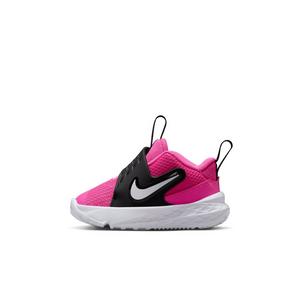 Nike Team Hustle D 12 "Laser Fuchsia/Black/White" Infant Girls' Basketball Shoe - FUCHSIA/BLACK/WHITE