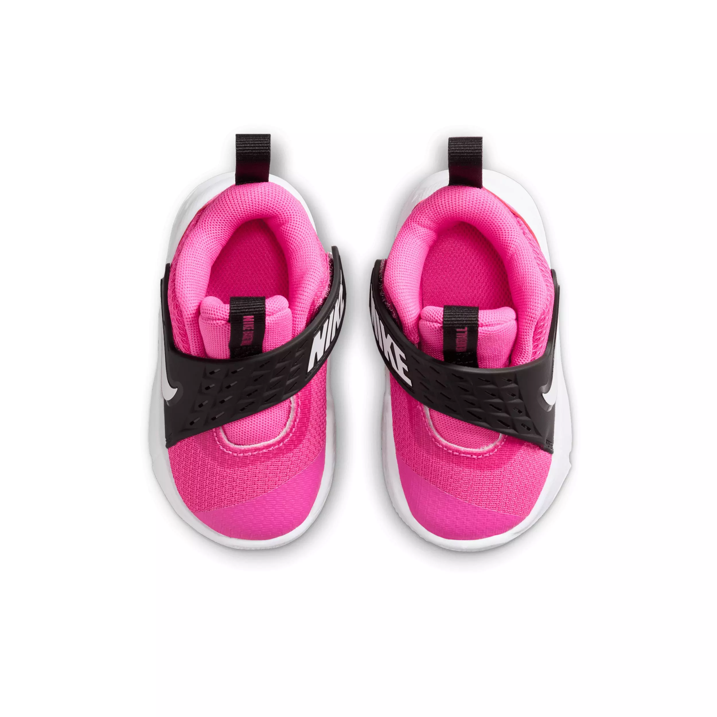 Nike Team Hustle D 12 "Laser Fuchsia/Black/White" Infant Girls' Basketball Shoe - FUCHSIA/BLACK/WHITE