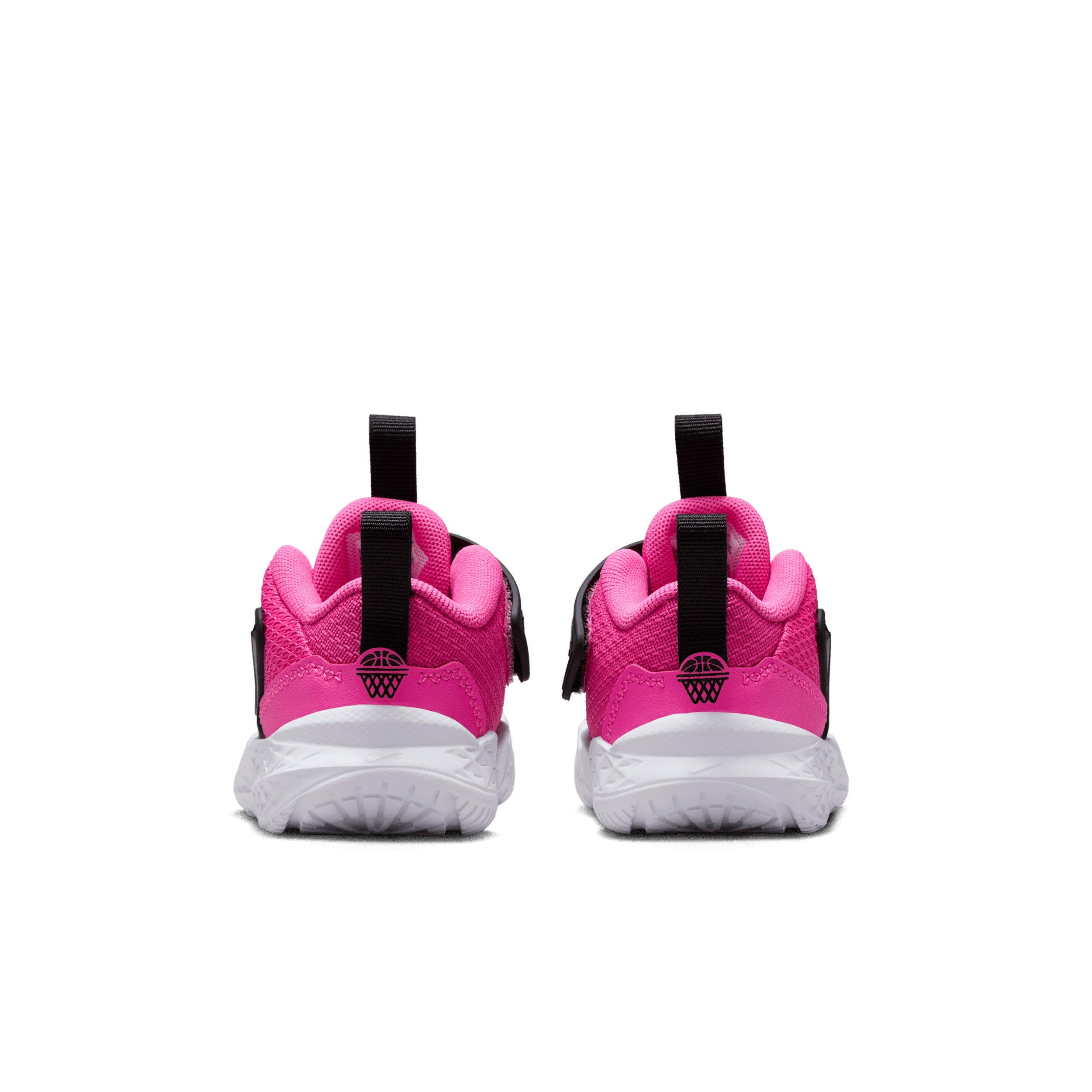 Nike Team Hustle D 12 "Laser Fuchsia/Black/White" Infant Girls' Basketball Shoe - FUCHSIA/BLACK/WHITE