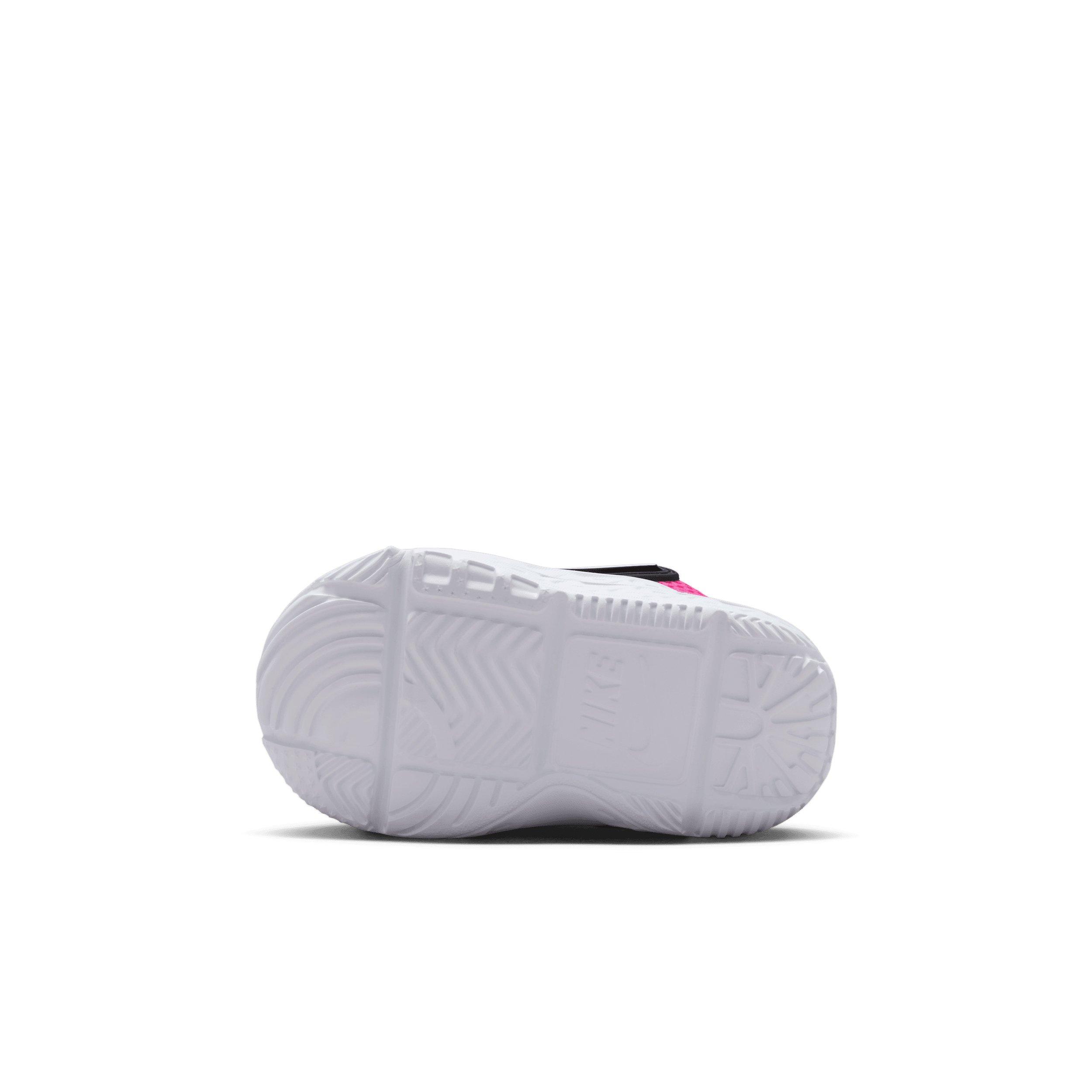 Nike Team Hustle D 12 "Laser Fuchsia/Black/White" Infant Girls' Basketball Shoe - FUCHSIA/BLACK/WHITE